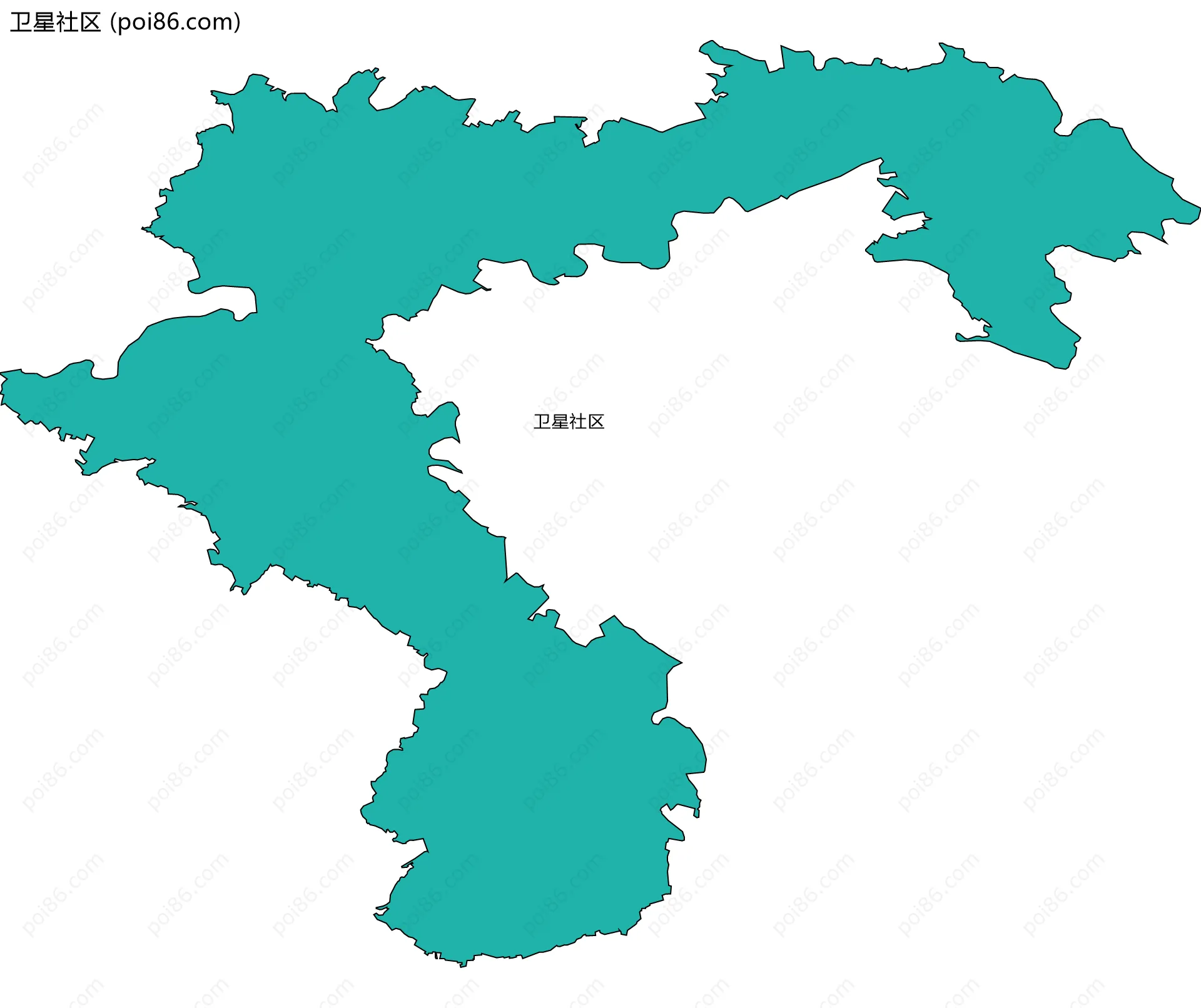 卫星社区边界地图