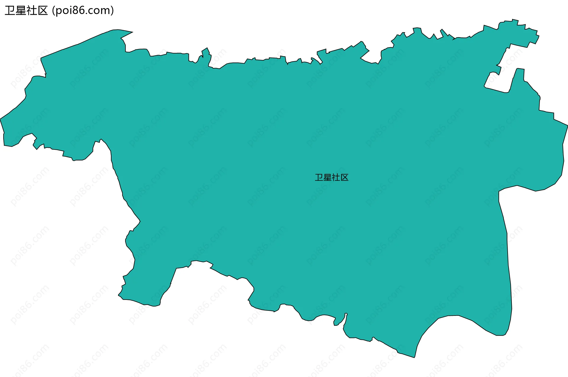 卫星社区边界地图