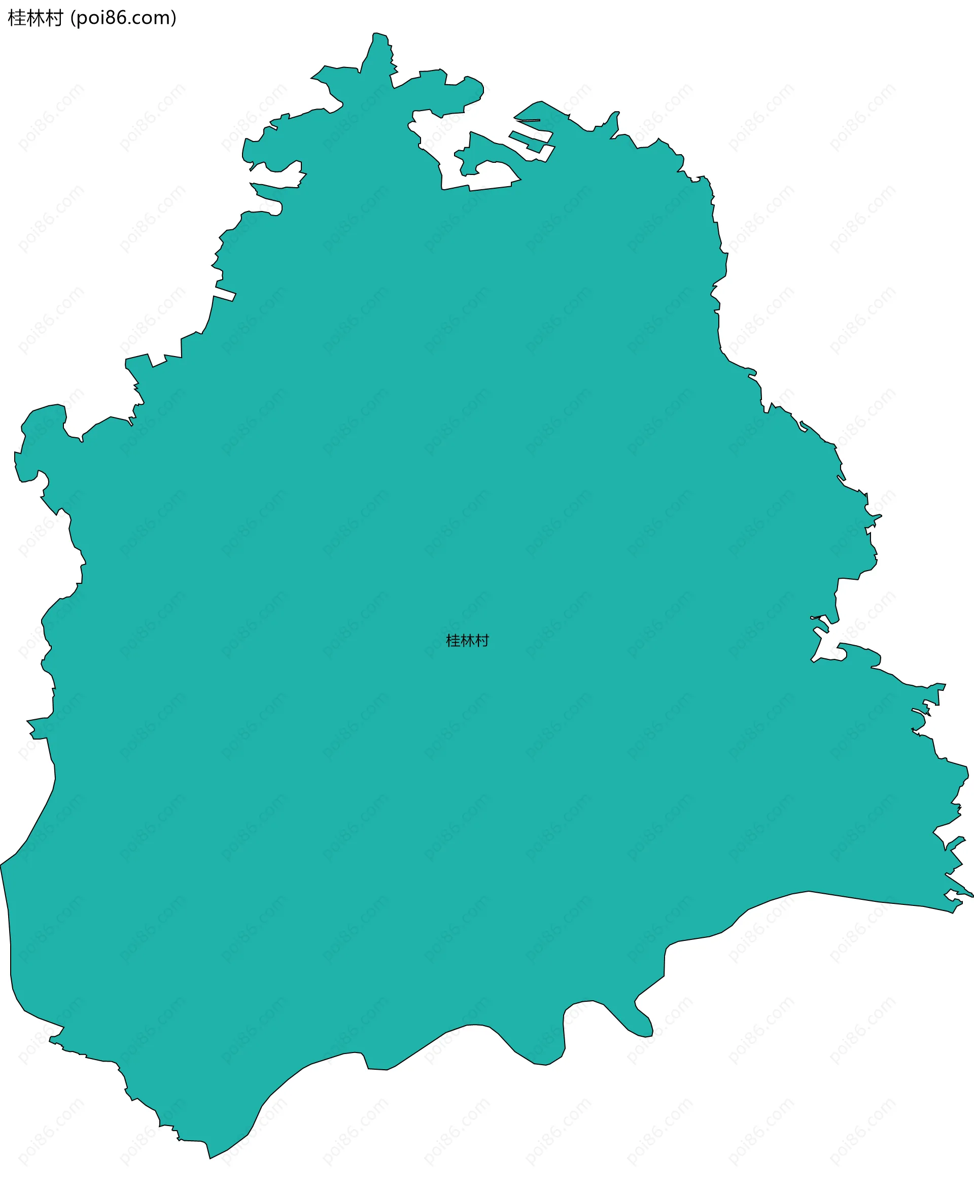 桂林村边界地图