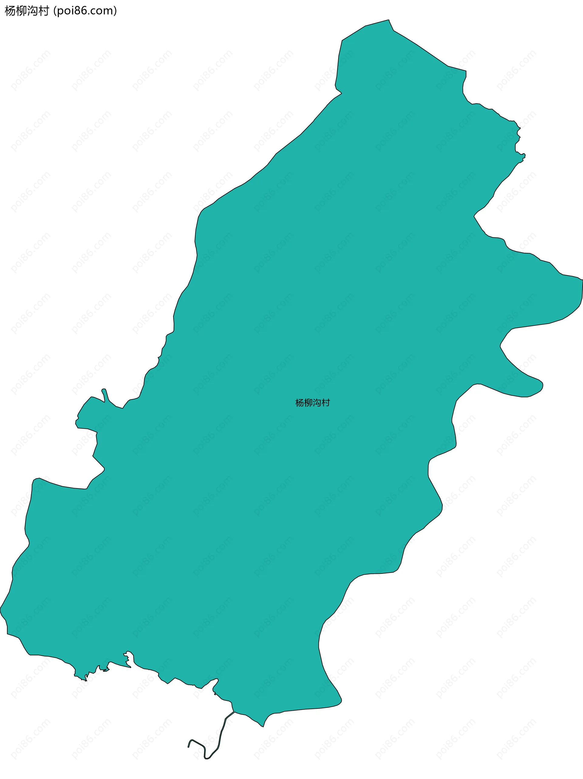 杨柳沟村边界地图