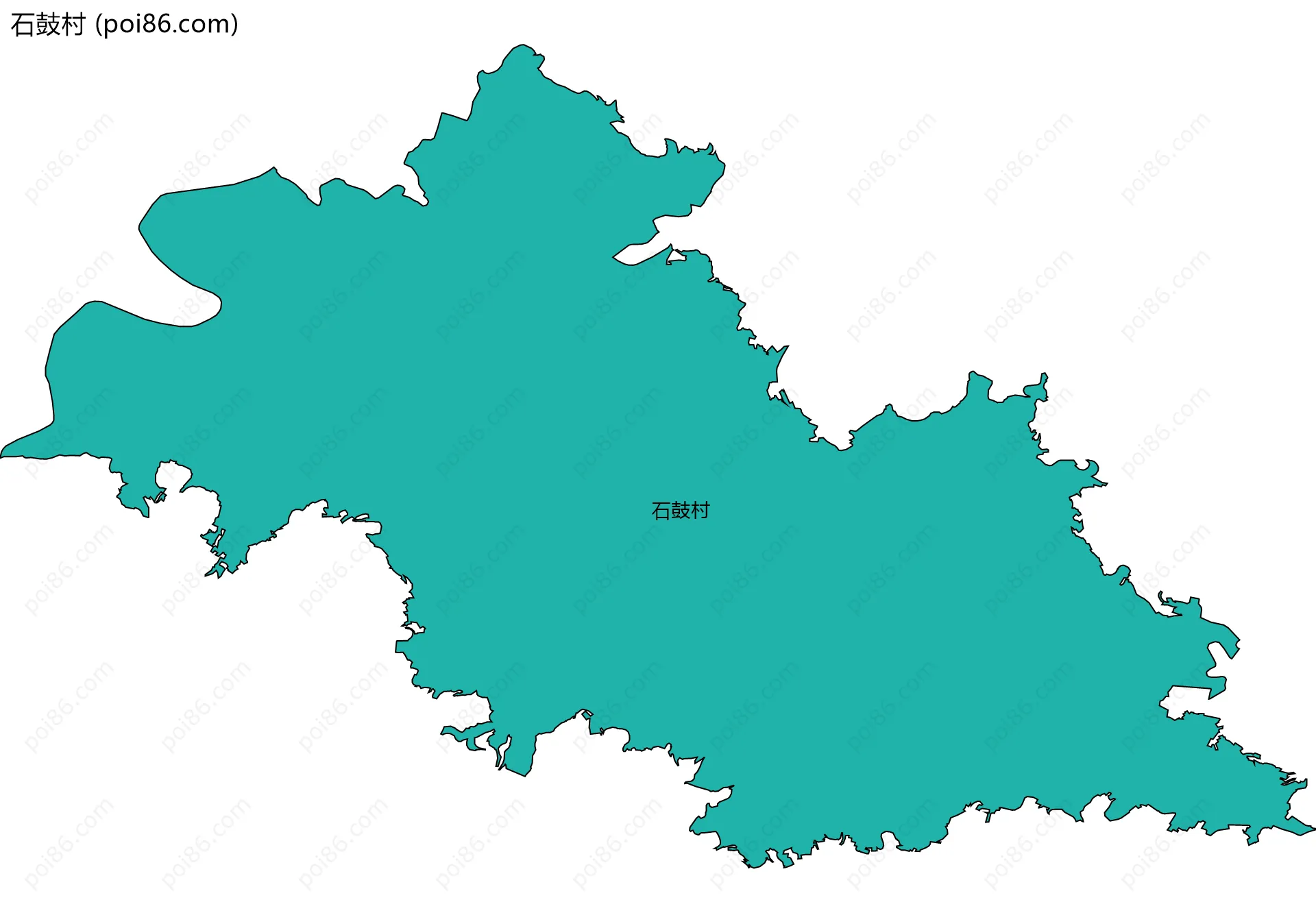 石鼓村边界地图