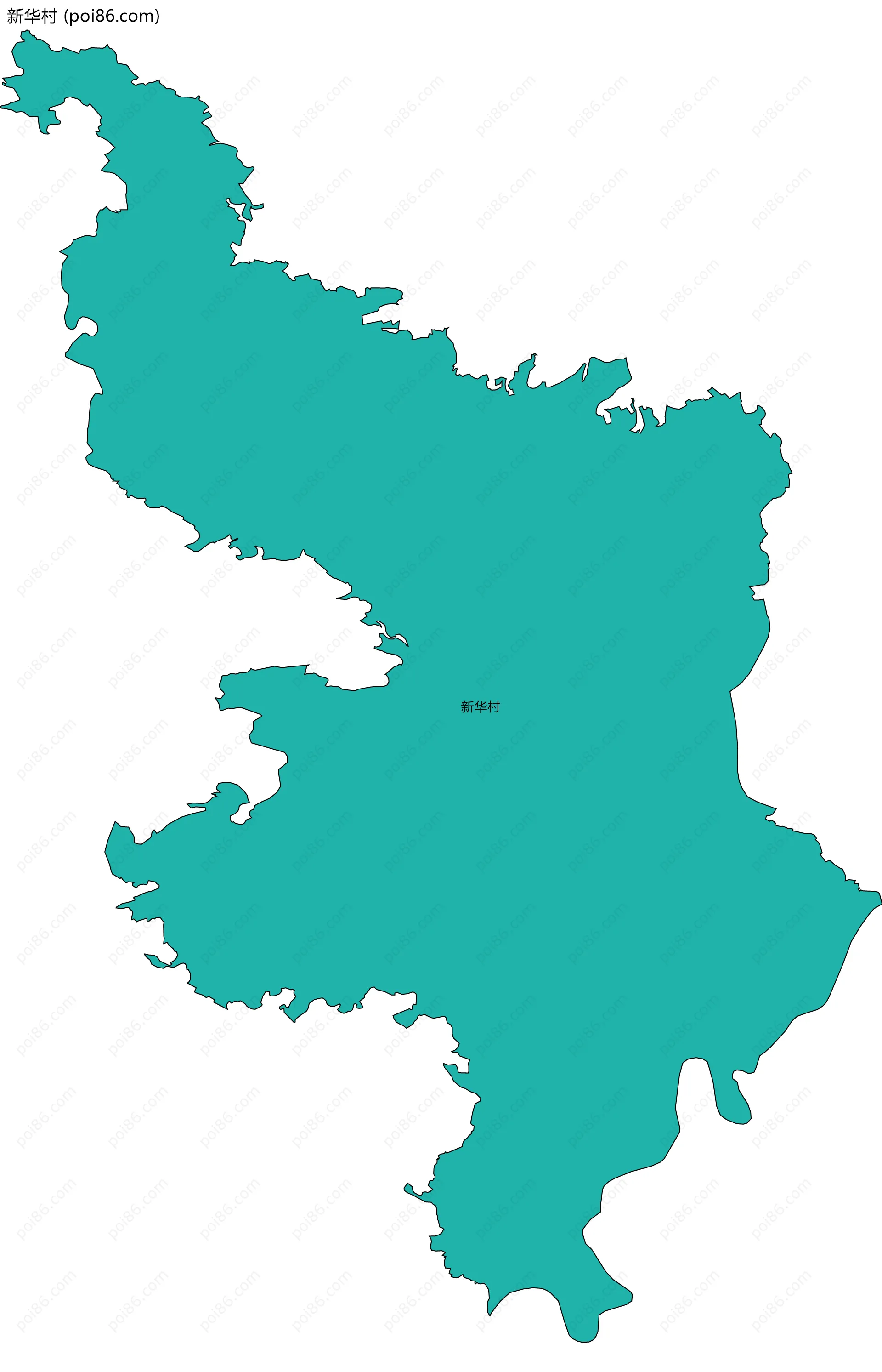 新华村边界地图