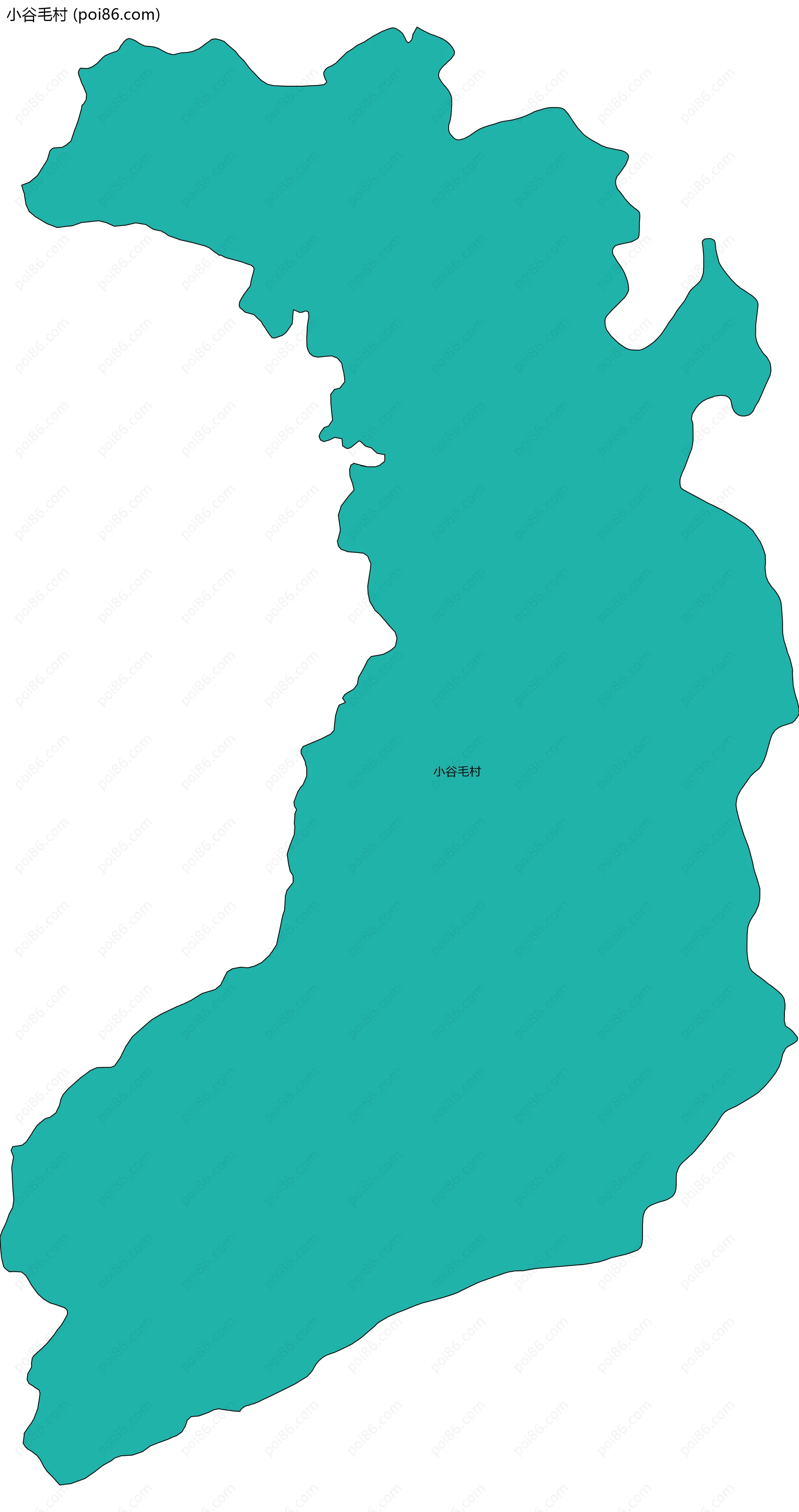 小谷毛村边界地图