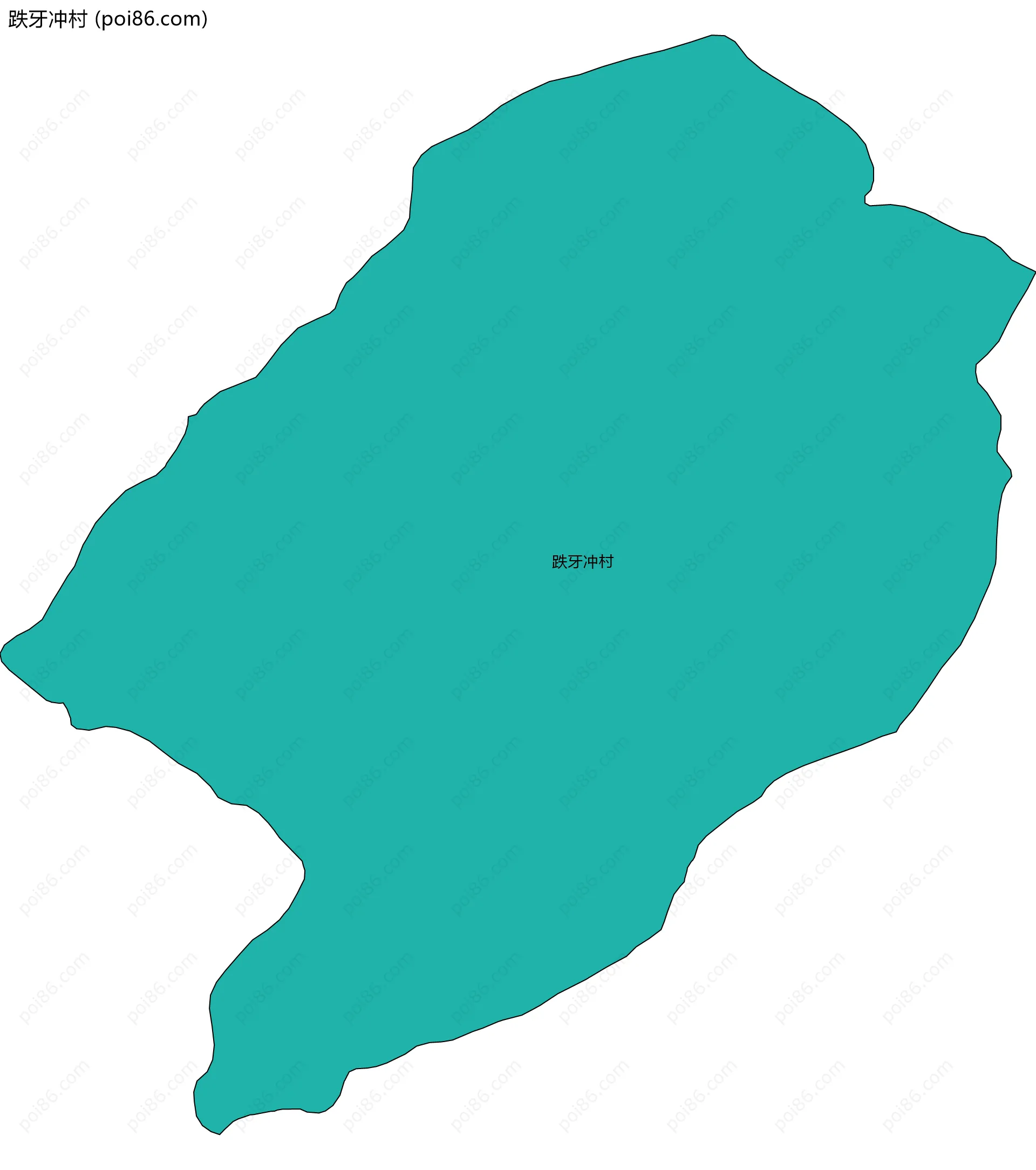 跌牙冲村边界地图