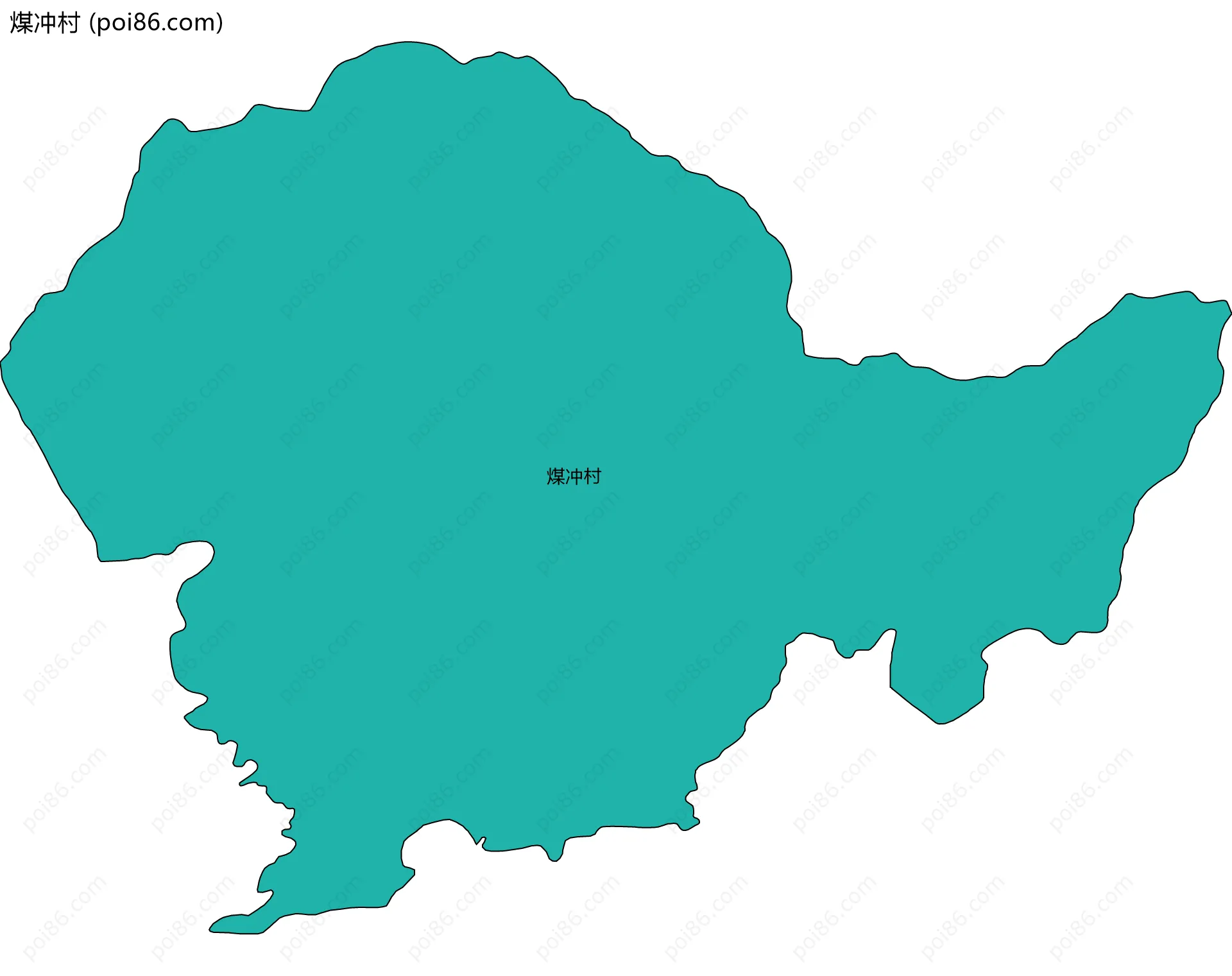 煤冲村边界地图