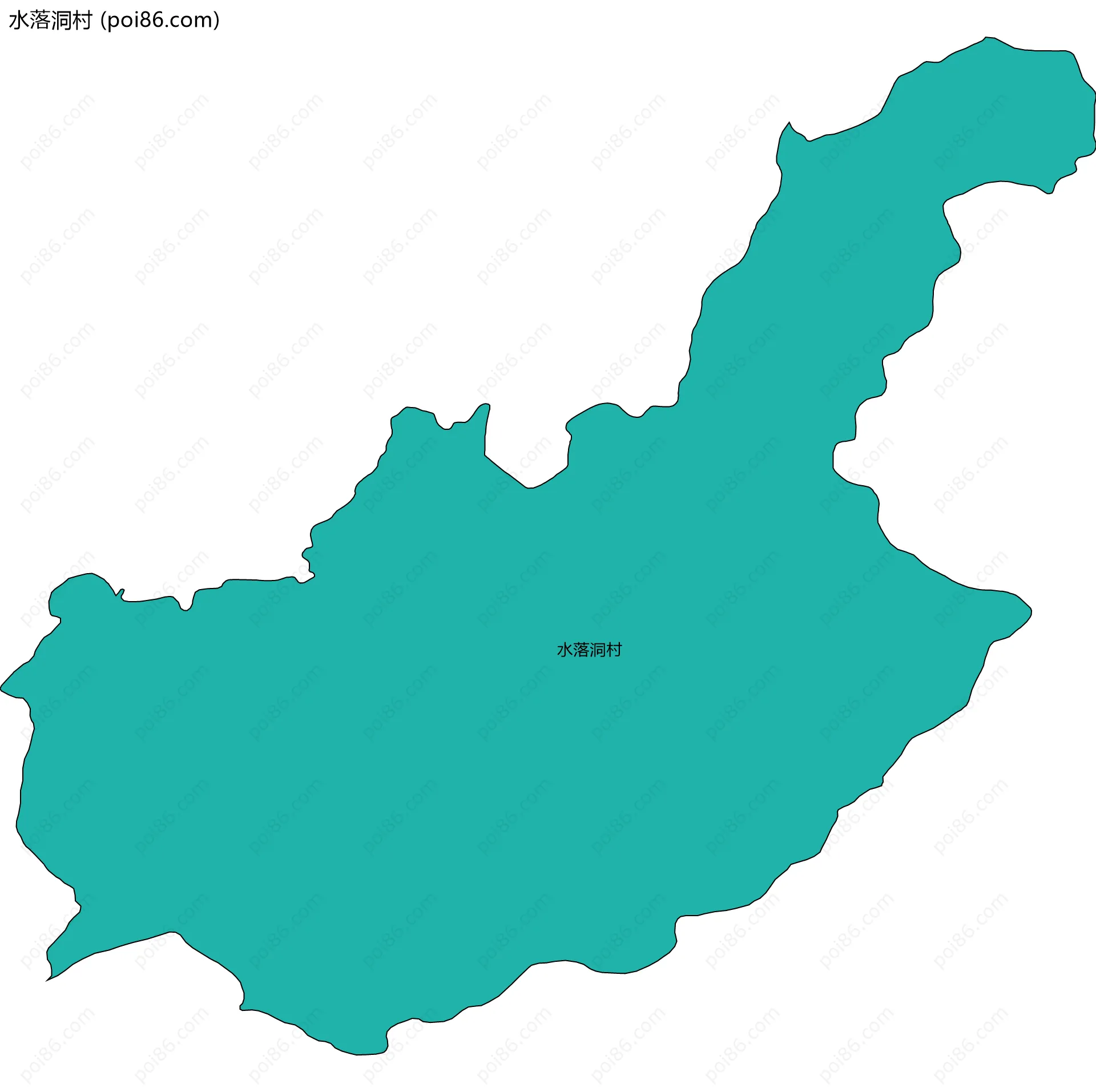 水落洞村边界地图