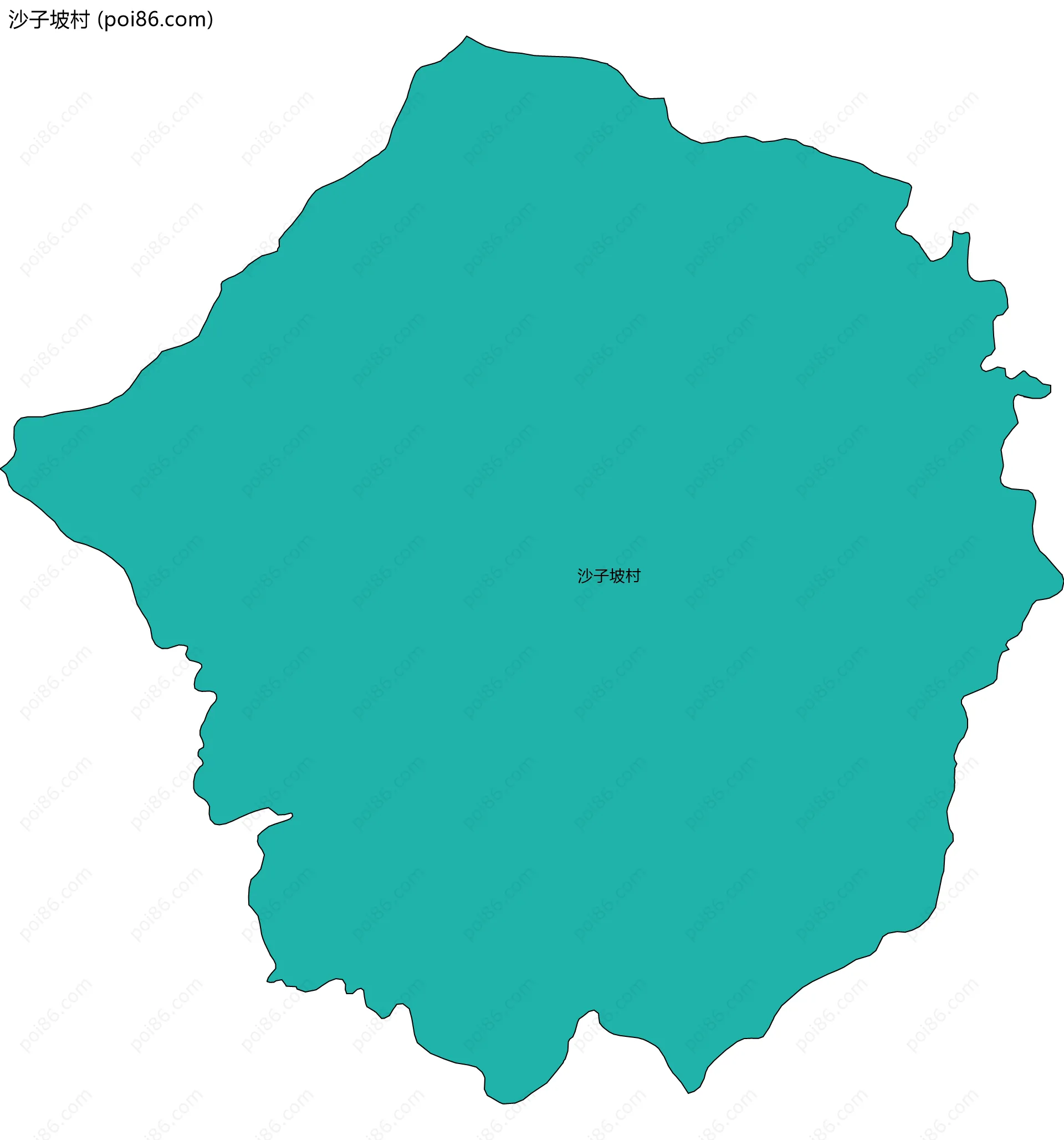 沙子坡村边界地图