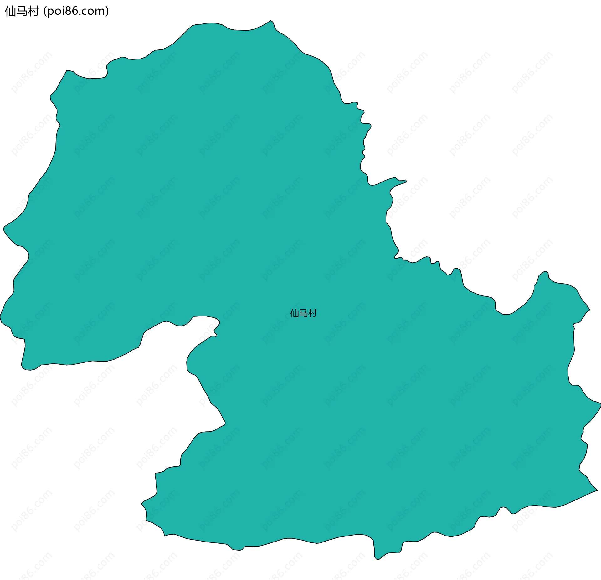 仙马村边界地图