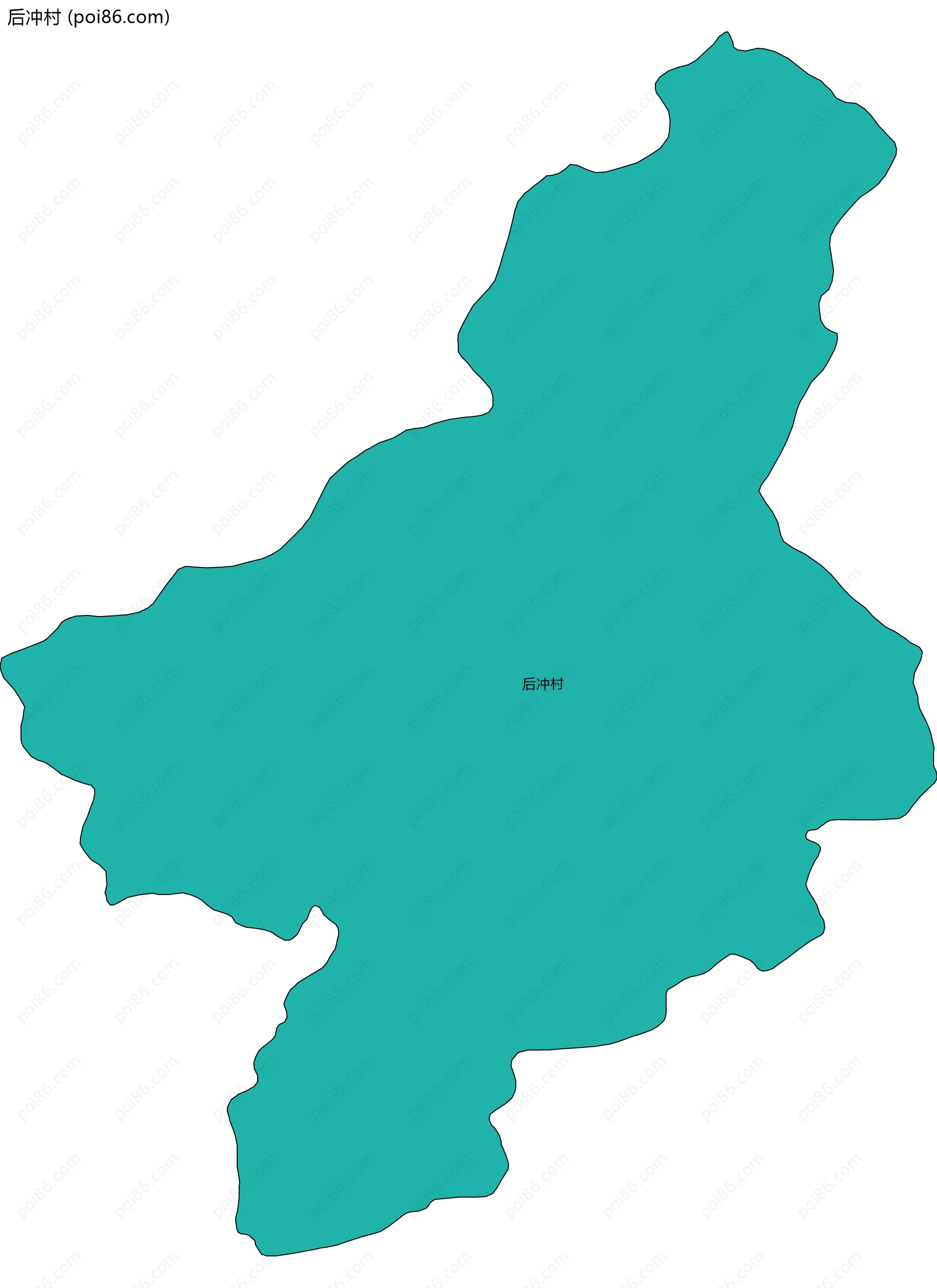 后冲村边界地图