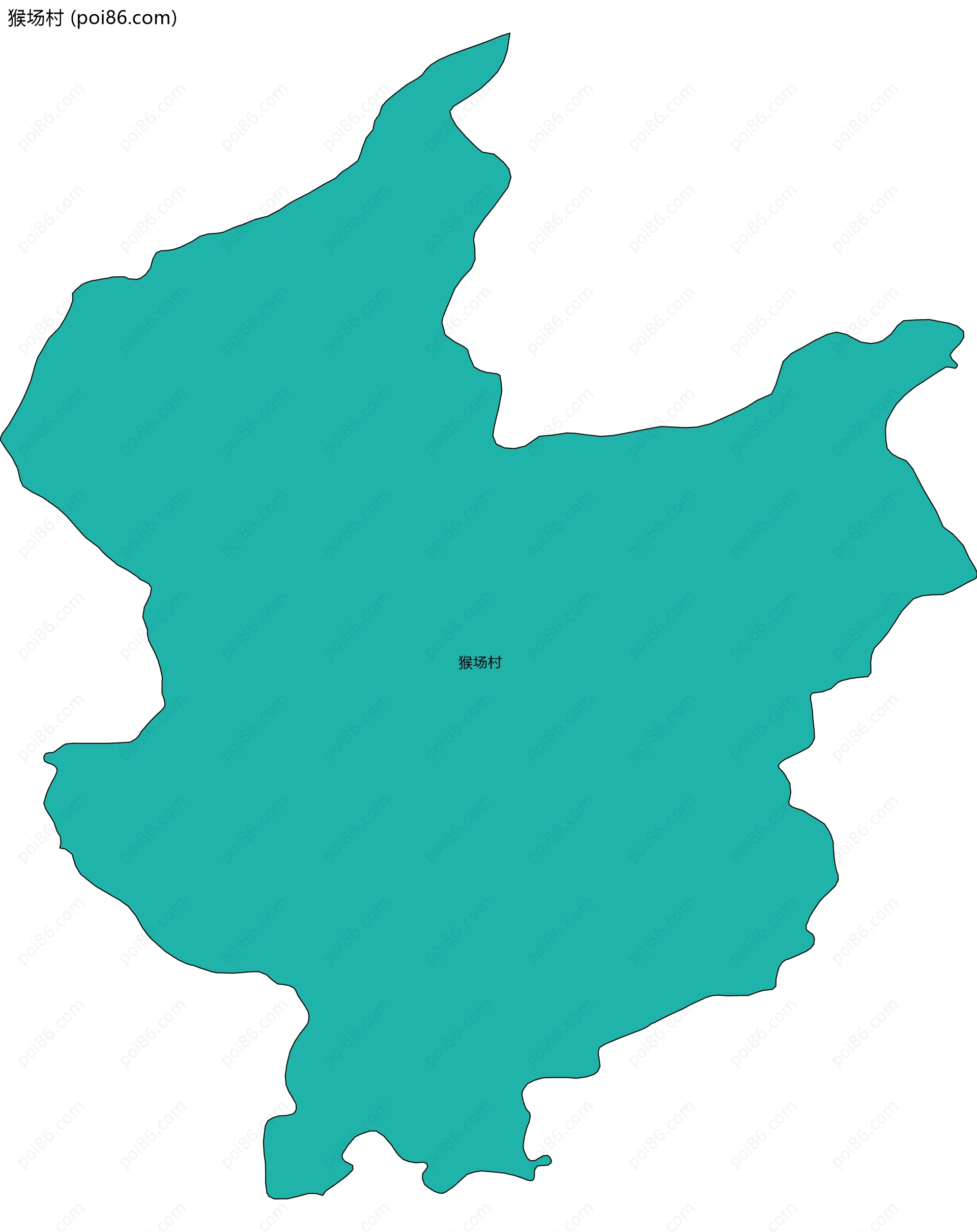 猴场村边界地图