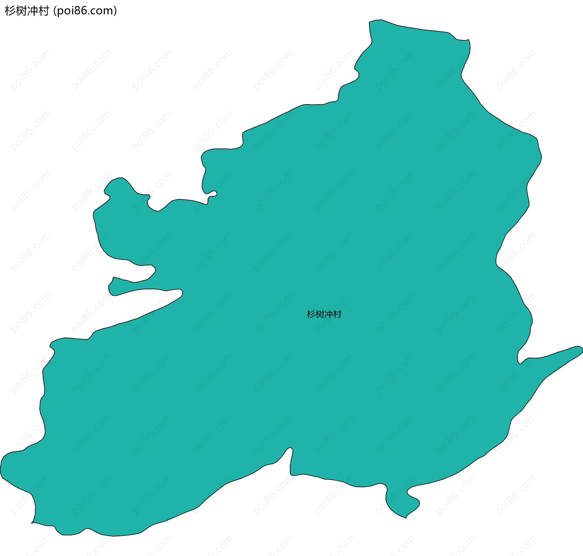 杉树冲村边界地图