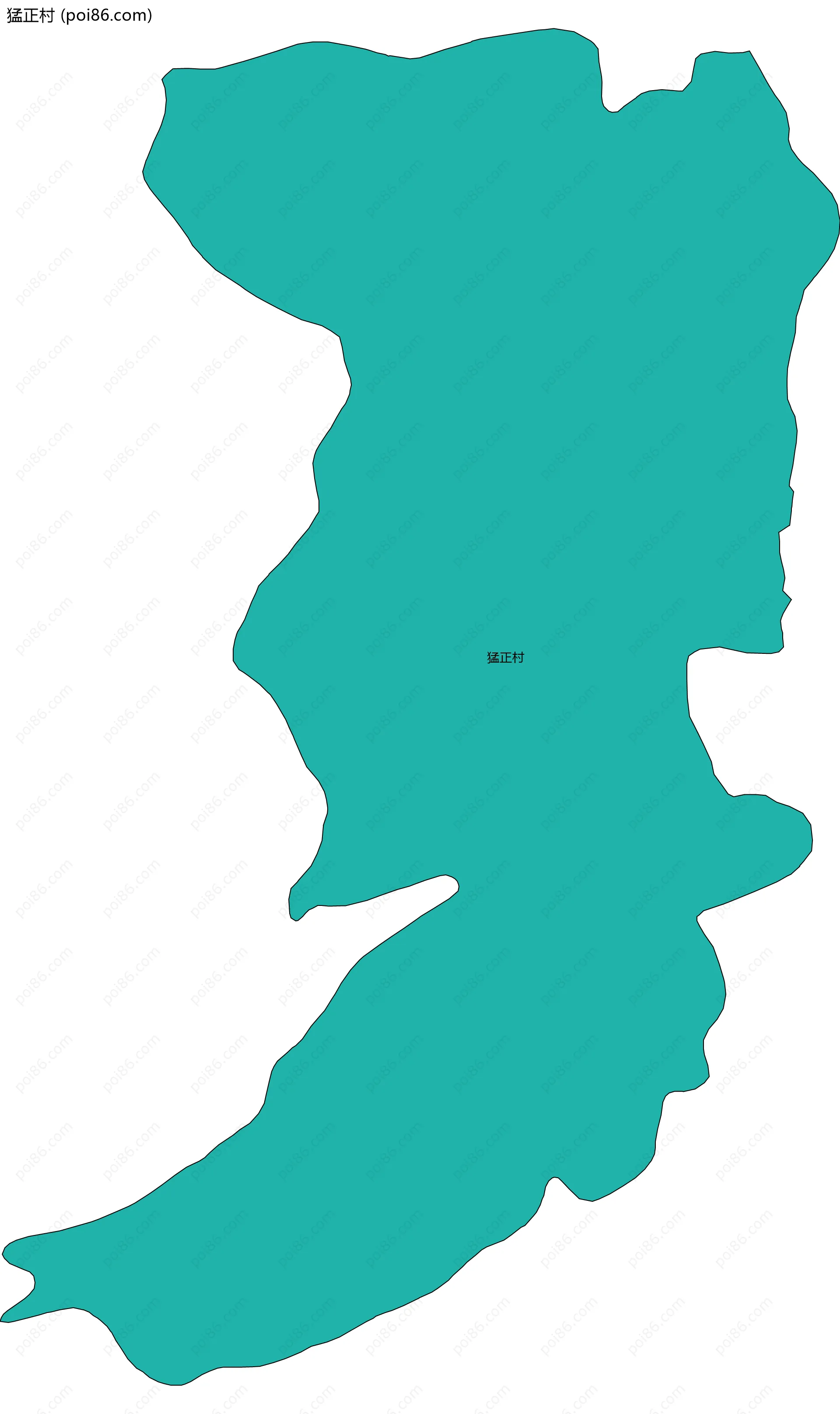 猛正村边界地图