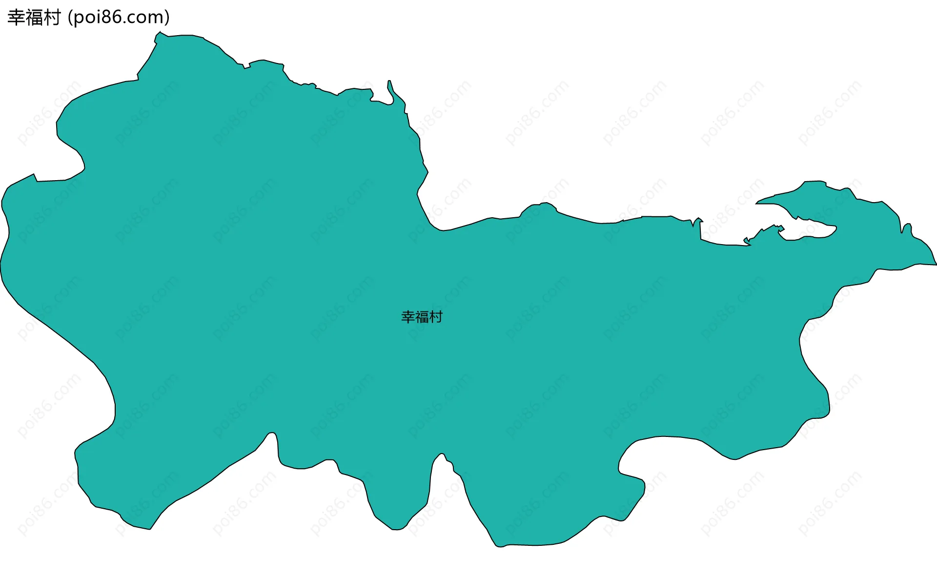 幸福村边界地图