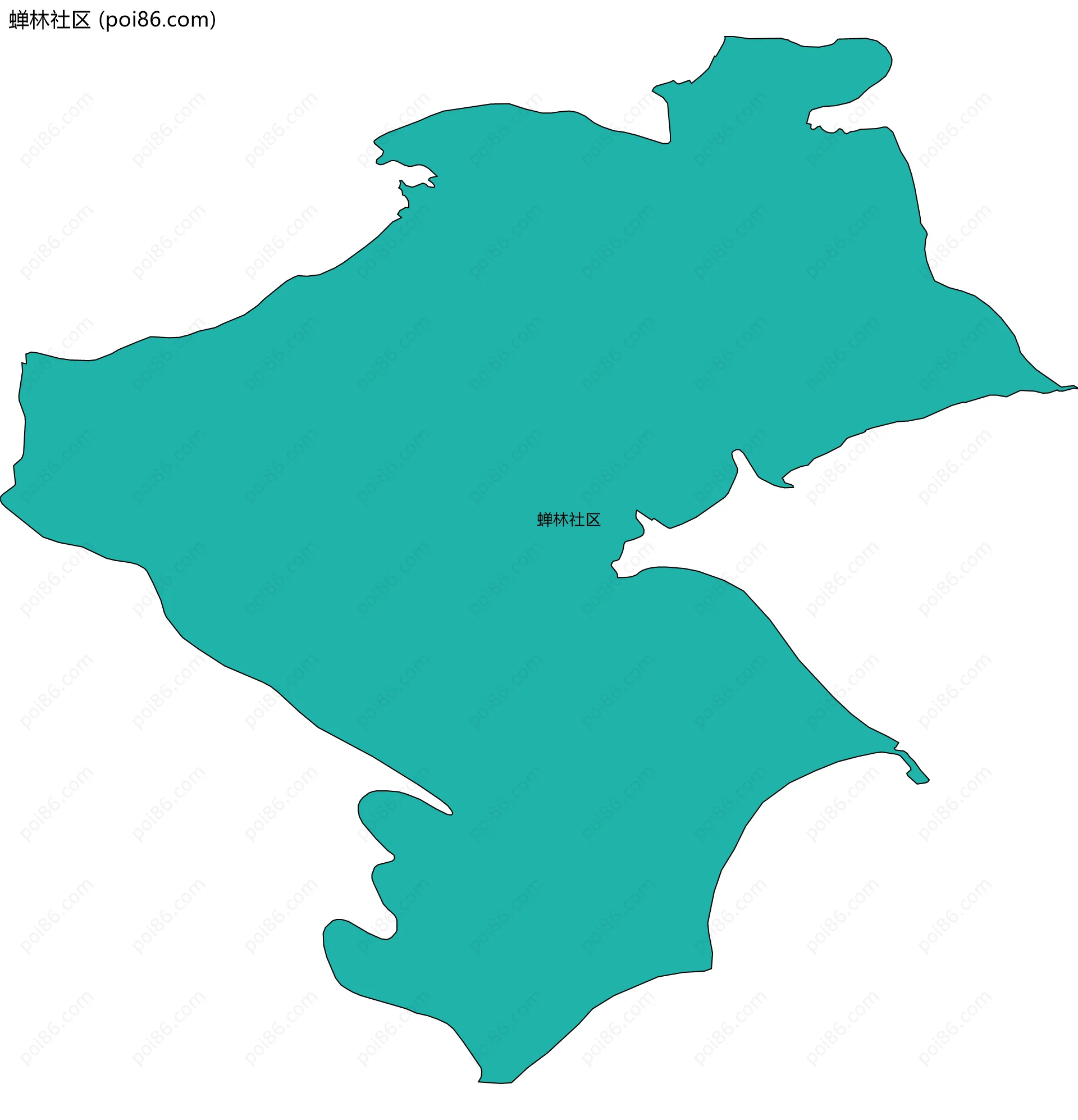 蝉林社区边界地图