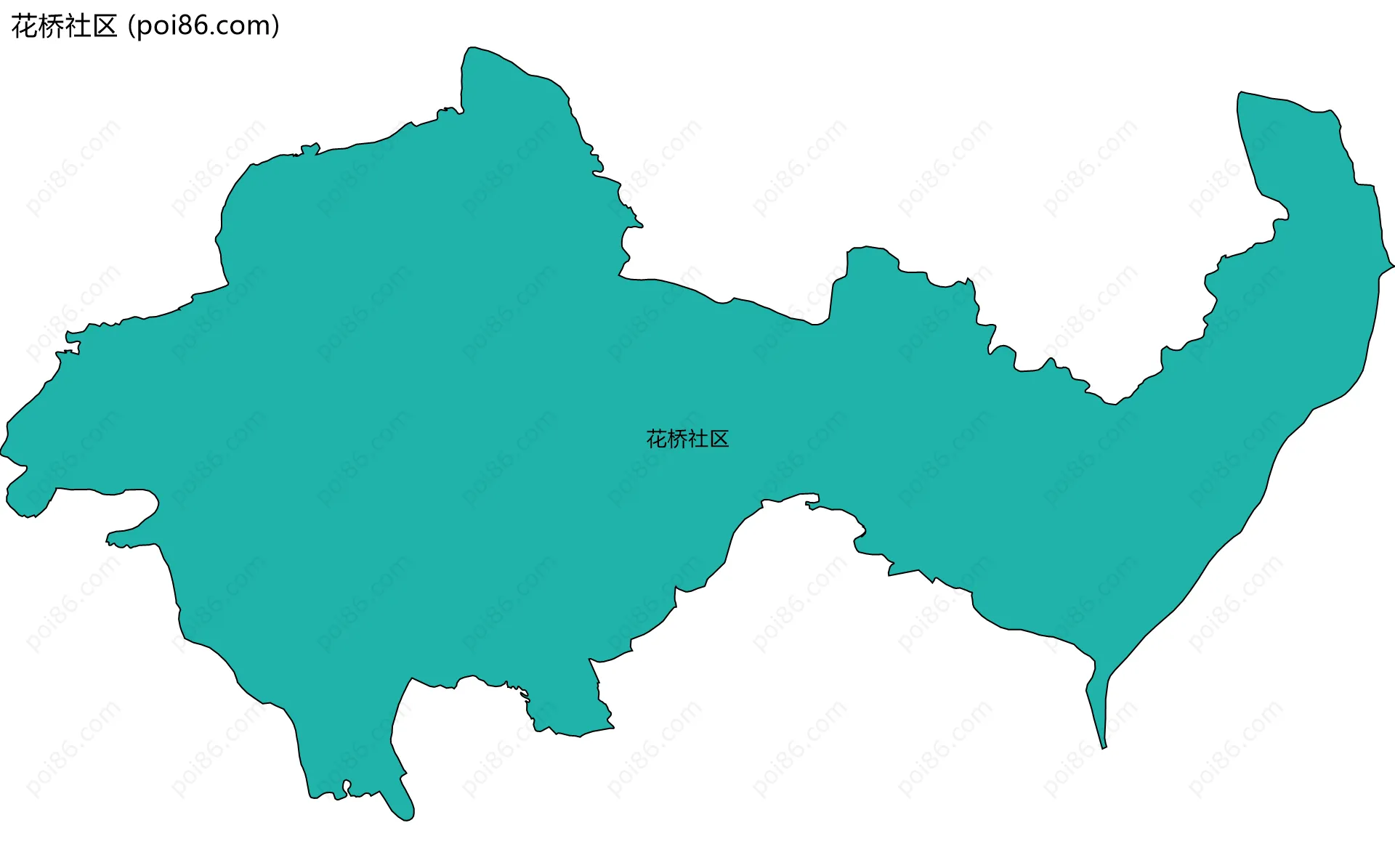 花桥社区边界地图