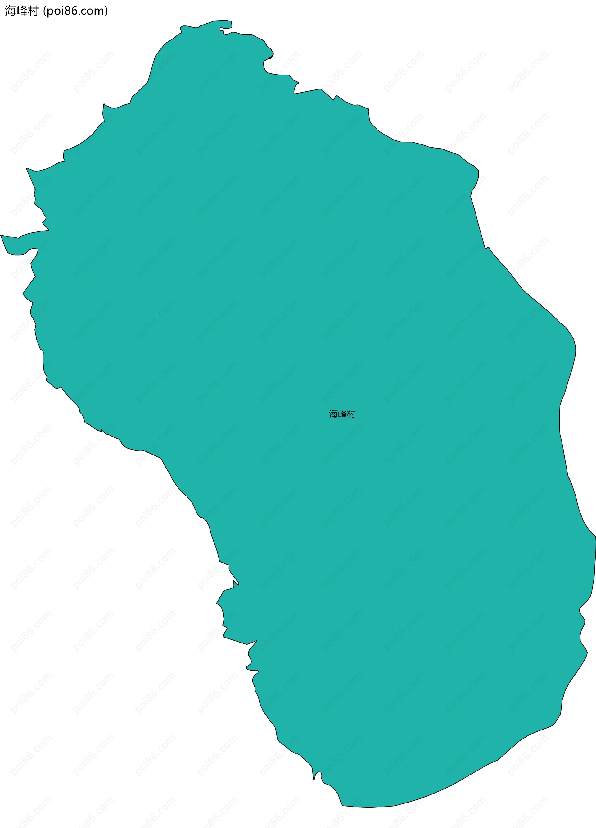 海峰村边界地图
