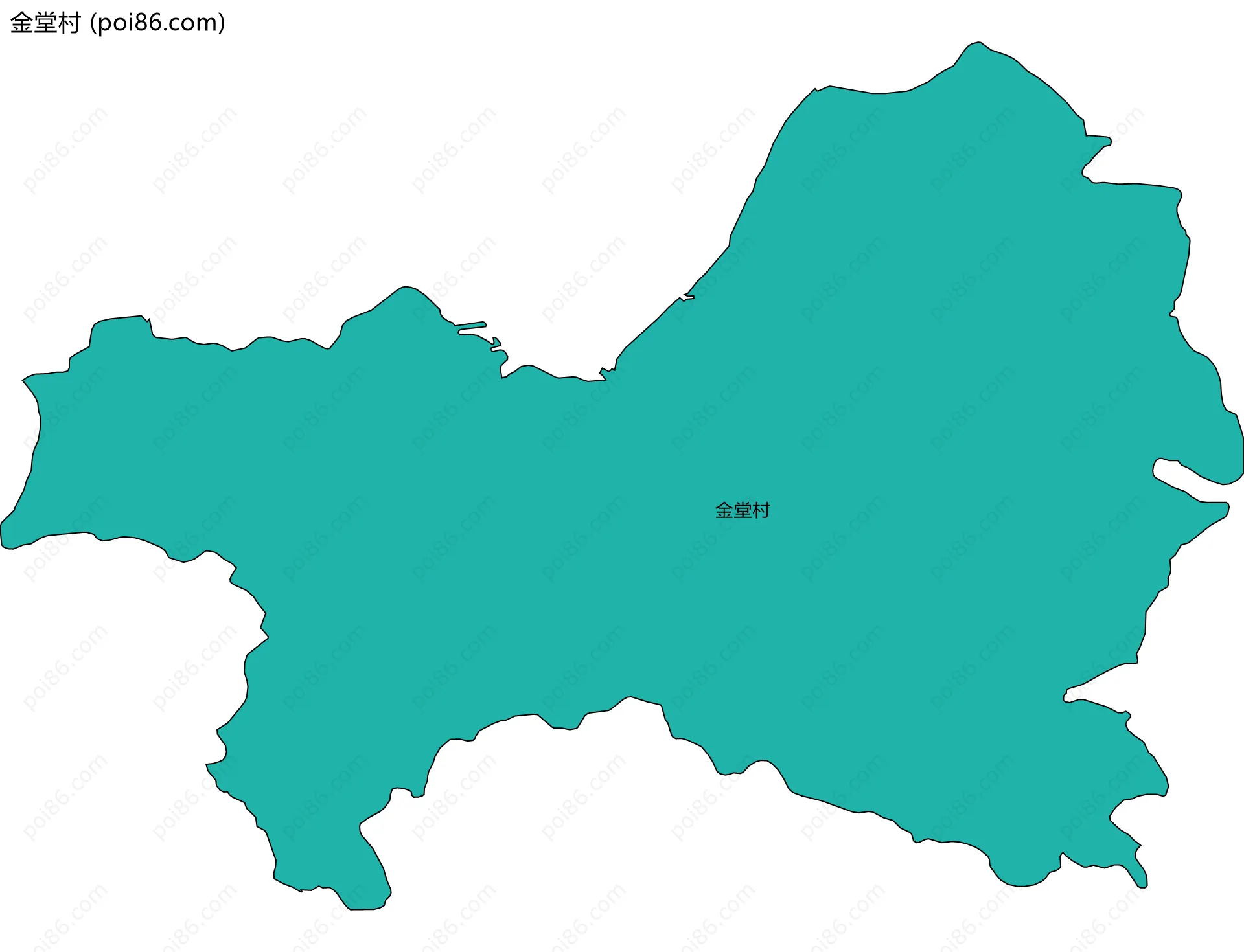 金堂村边界地图