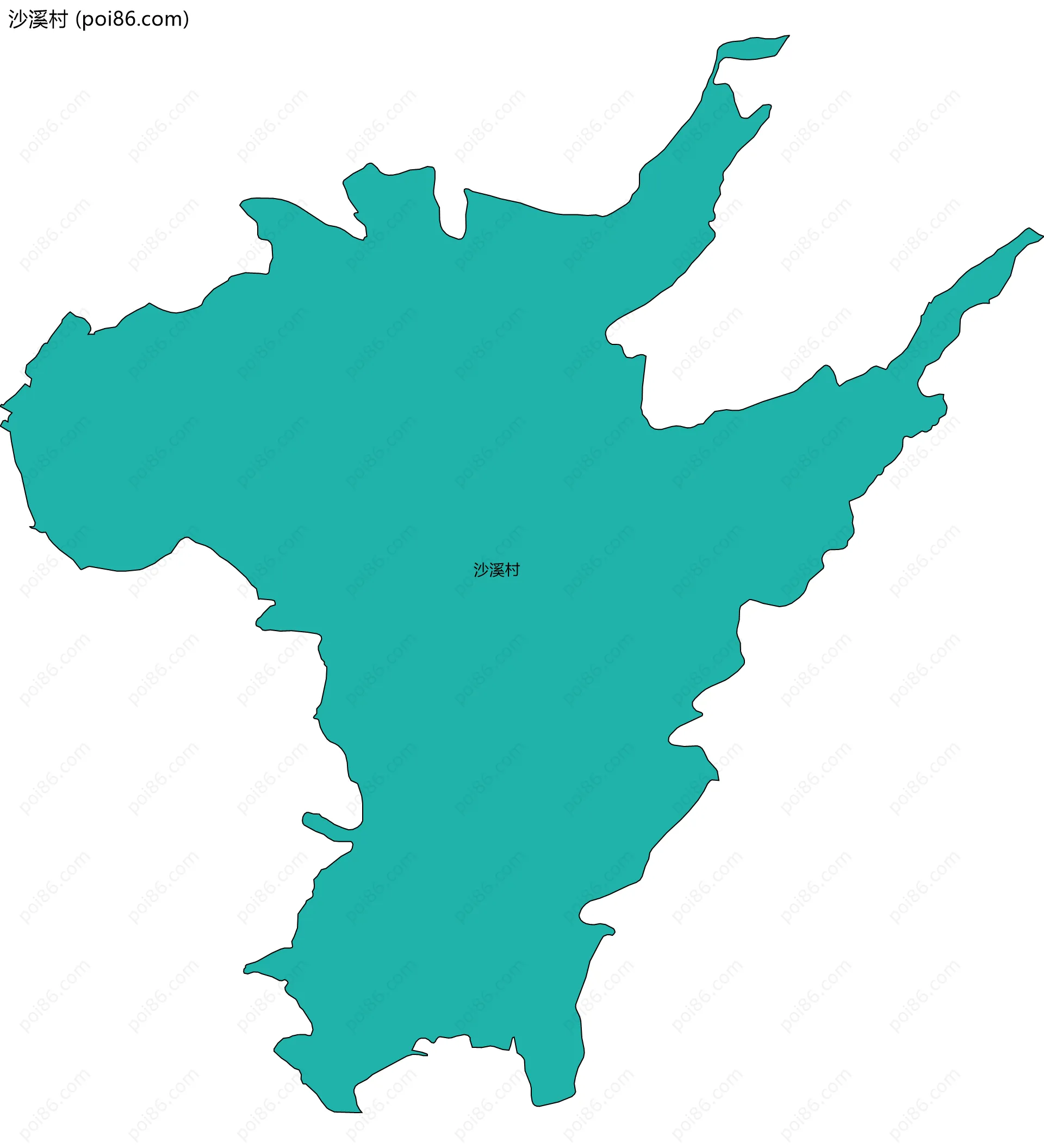 沙溪村边界地图