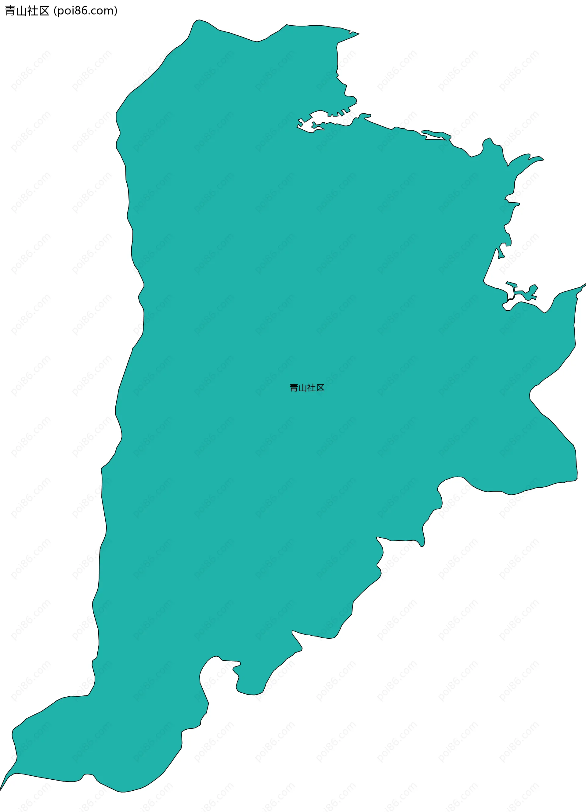 青山社区边界地图