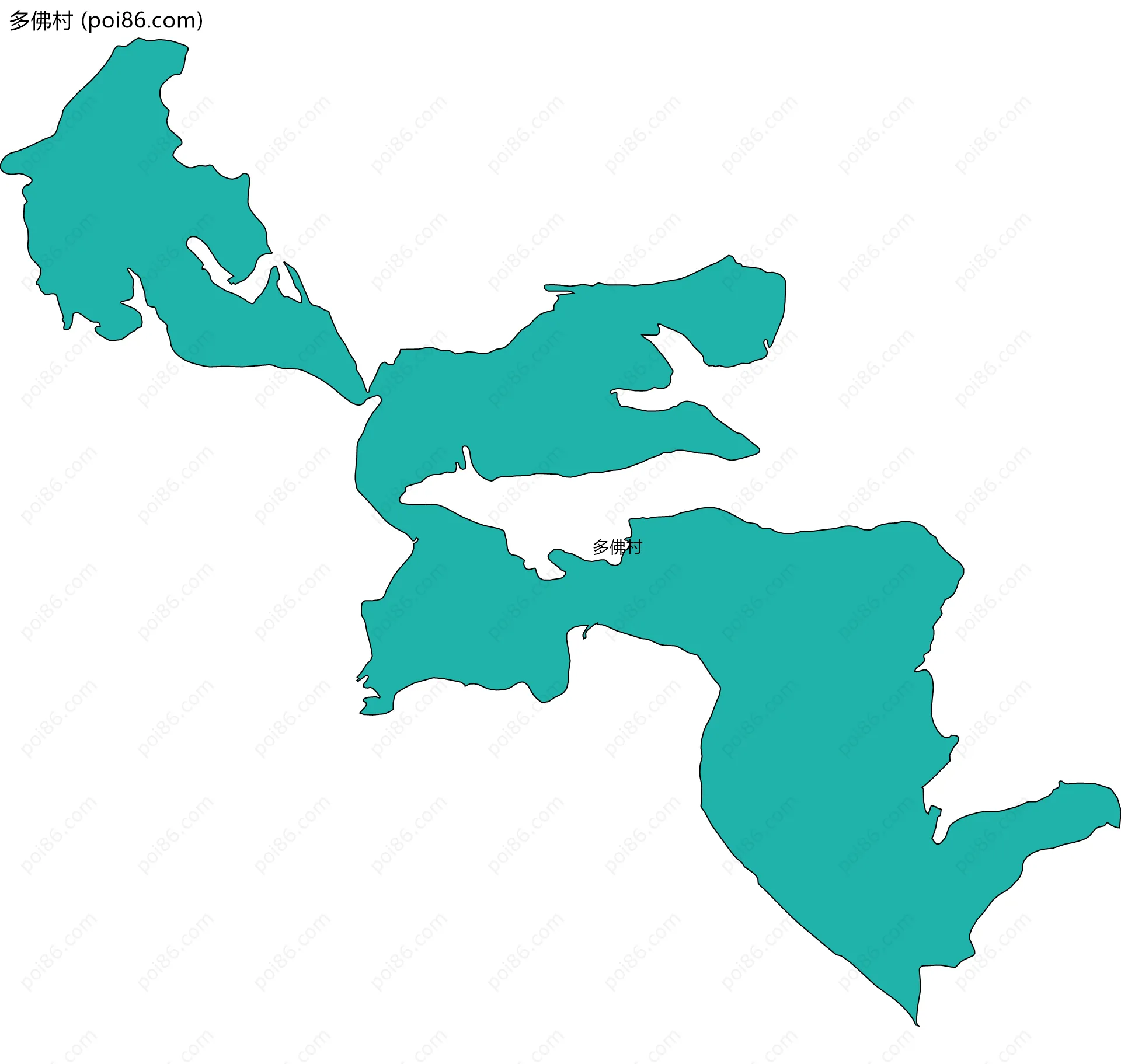 多佛村边界地图