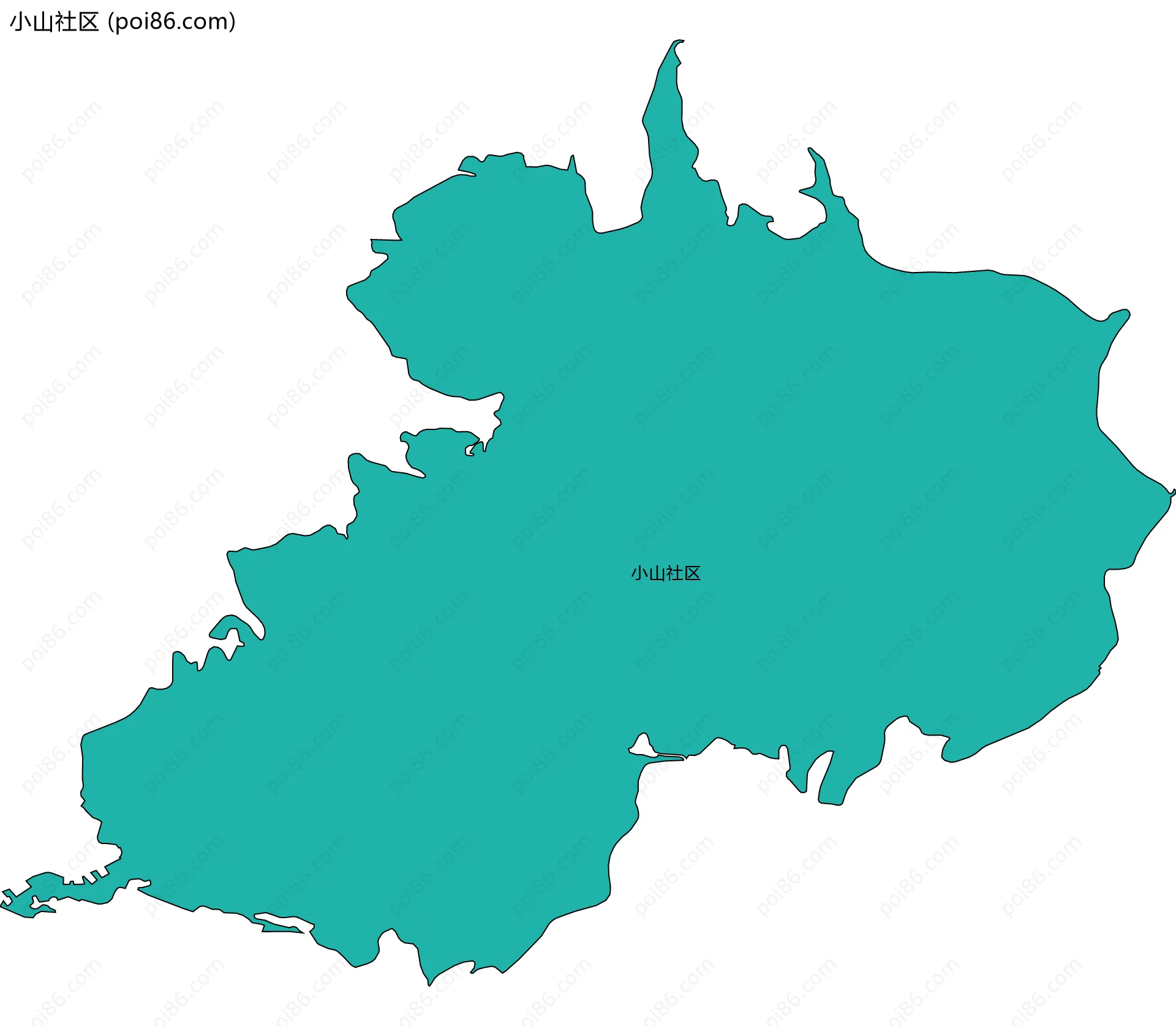 小山社区边界地图
