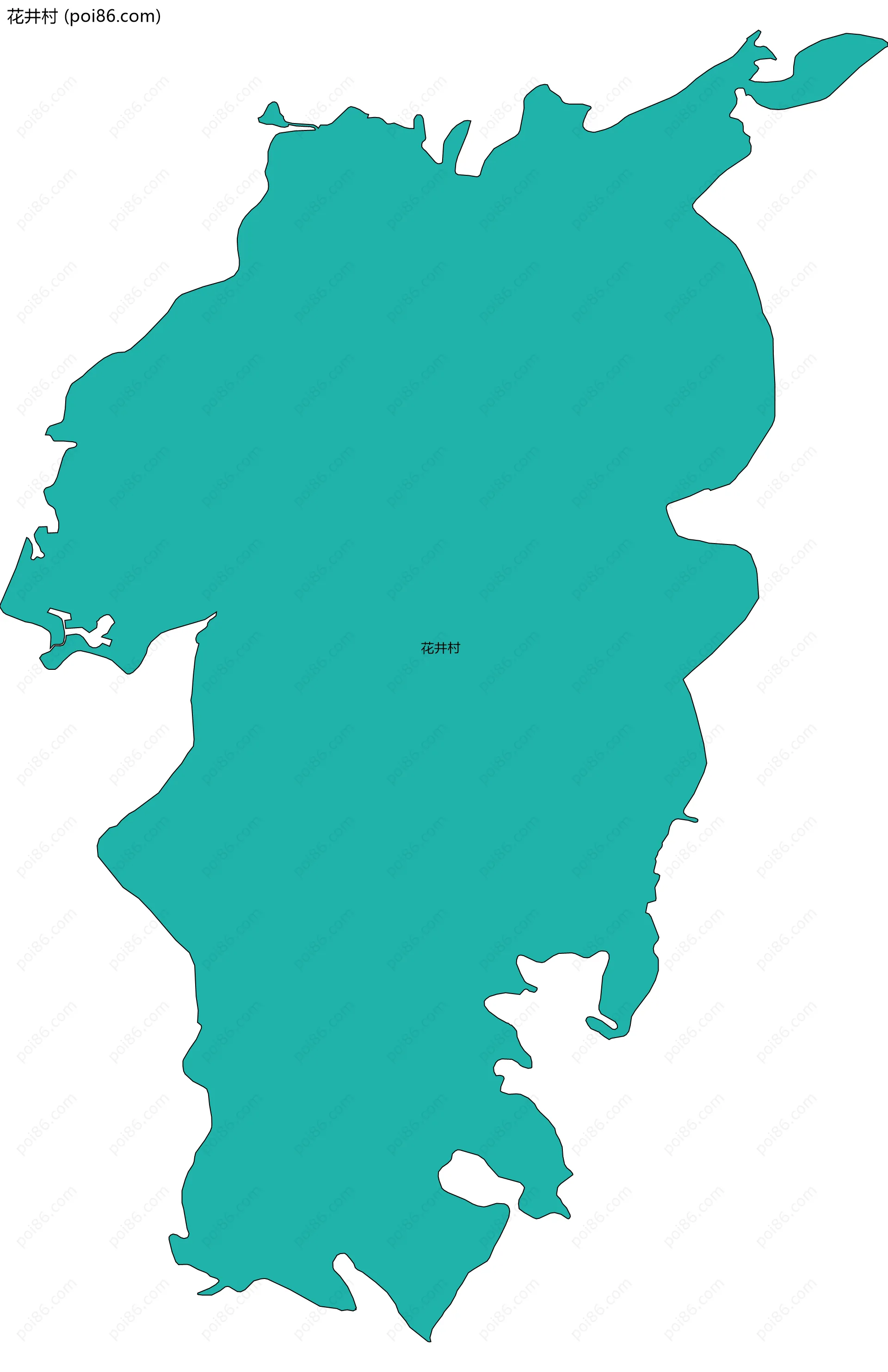 花井村边界地图