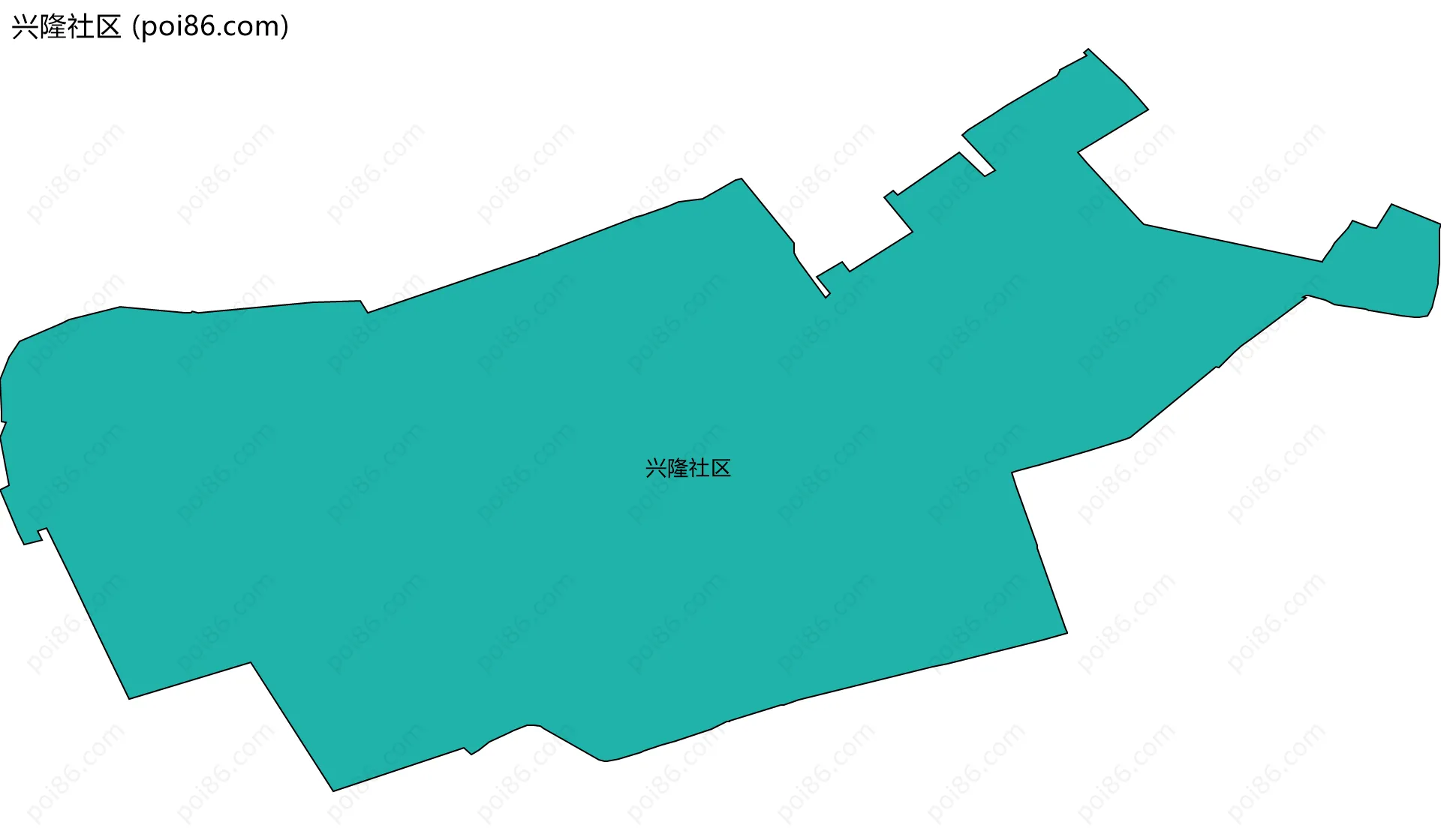 兴隆社区边界地图
