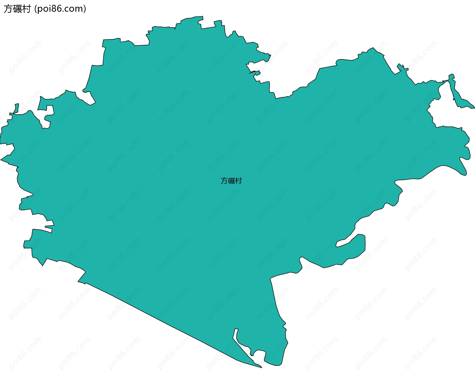 方碾村边界地图