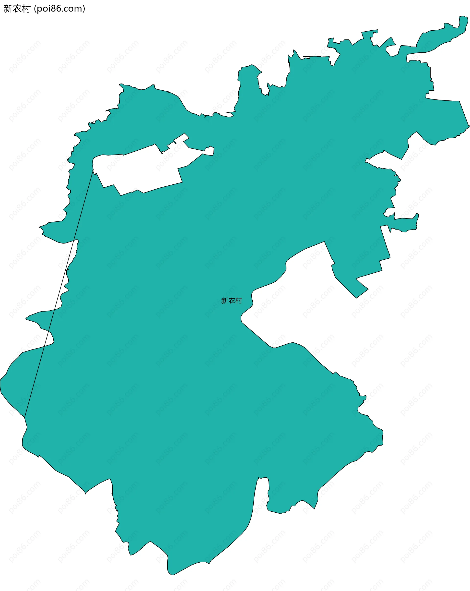 新农村边界地图