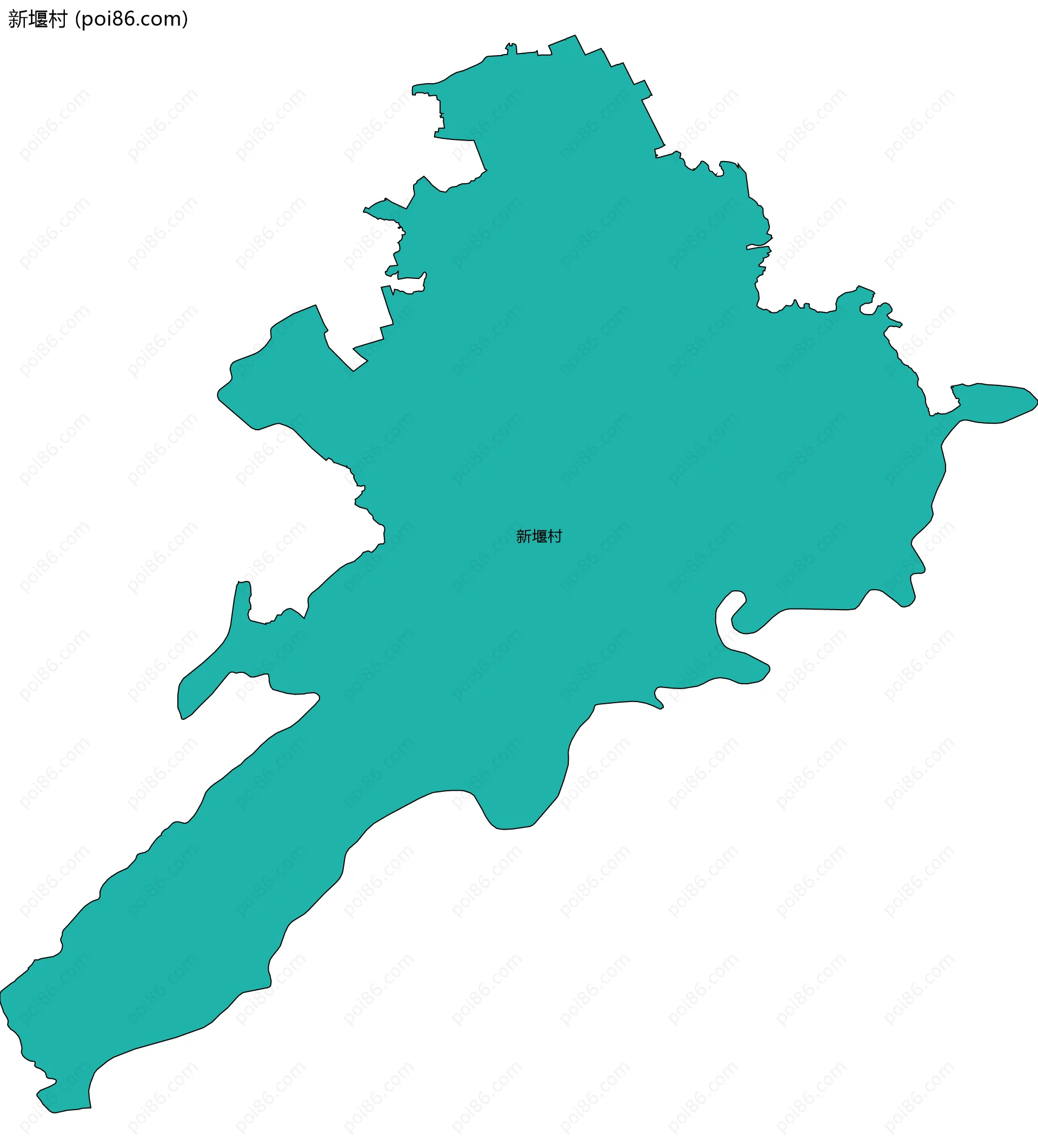 新堰村边界地图