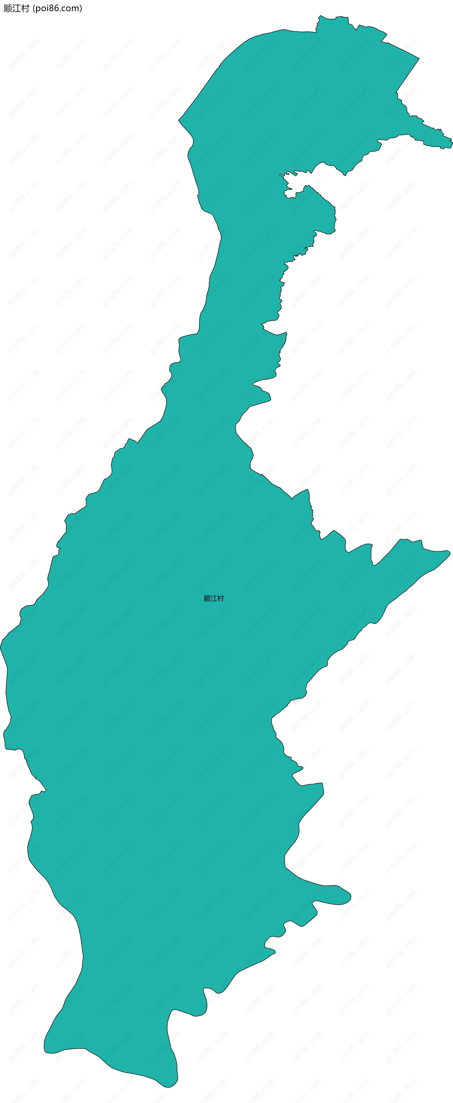 顺江村边界地图
