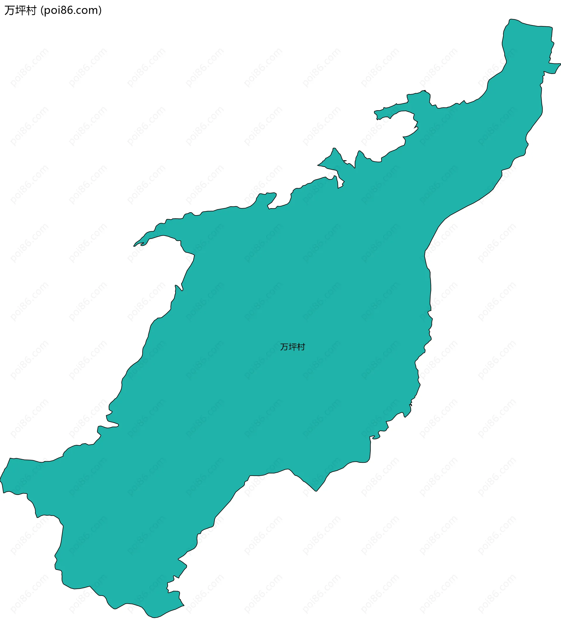 万坪村边界地图