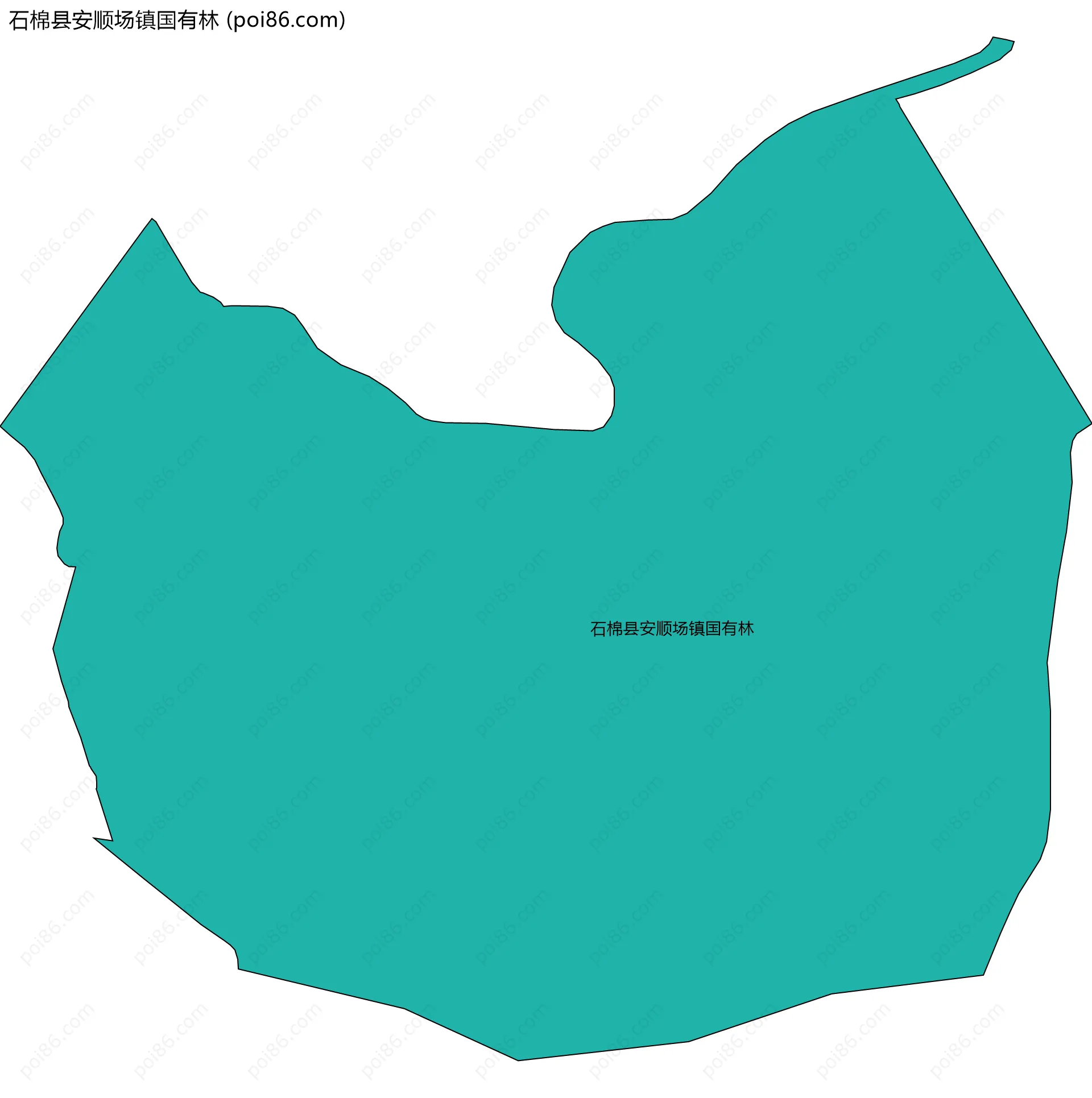 石棉县安顺场镇国有林边界地图