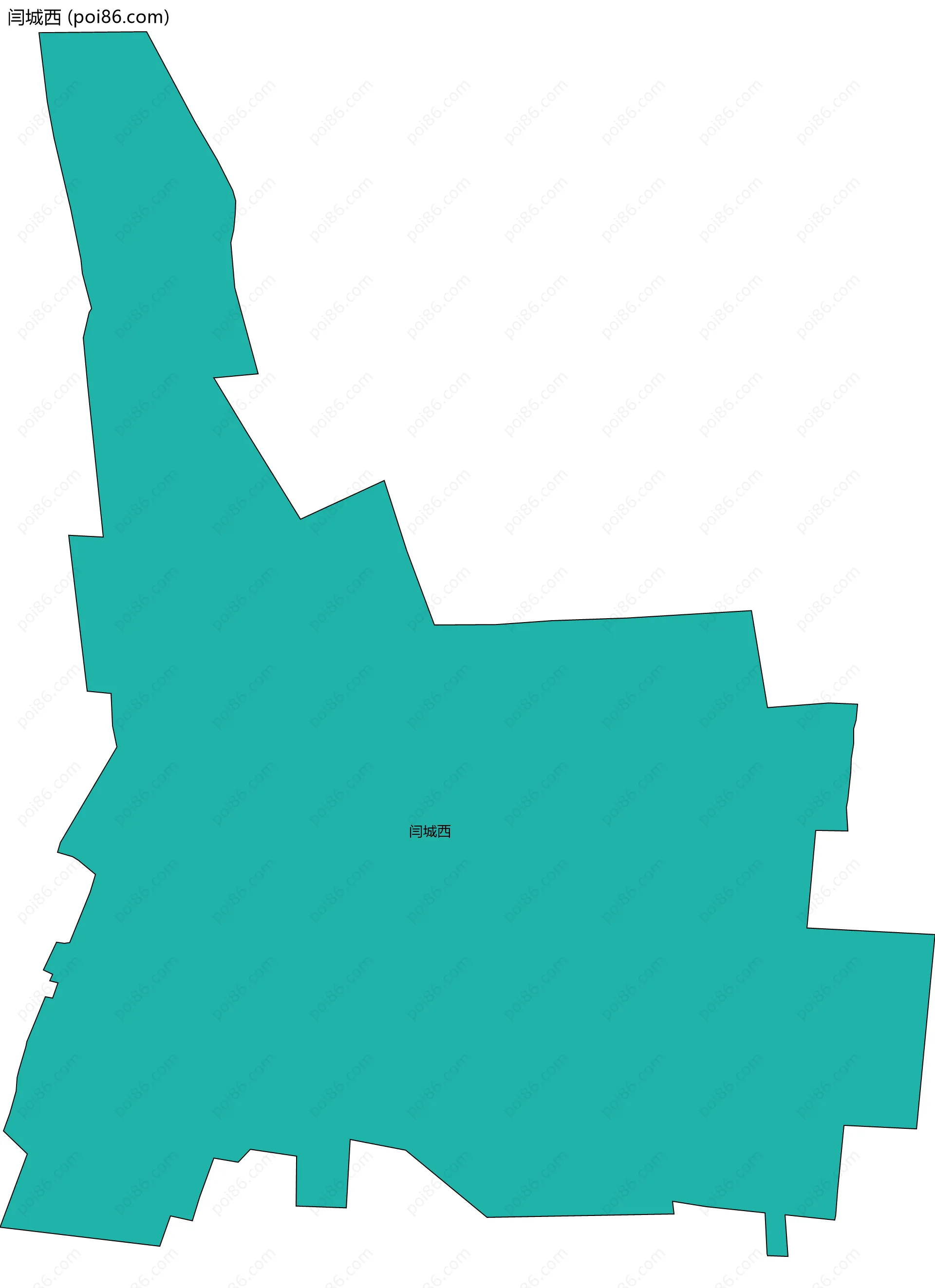 闫城西边界地图