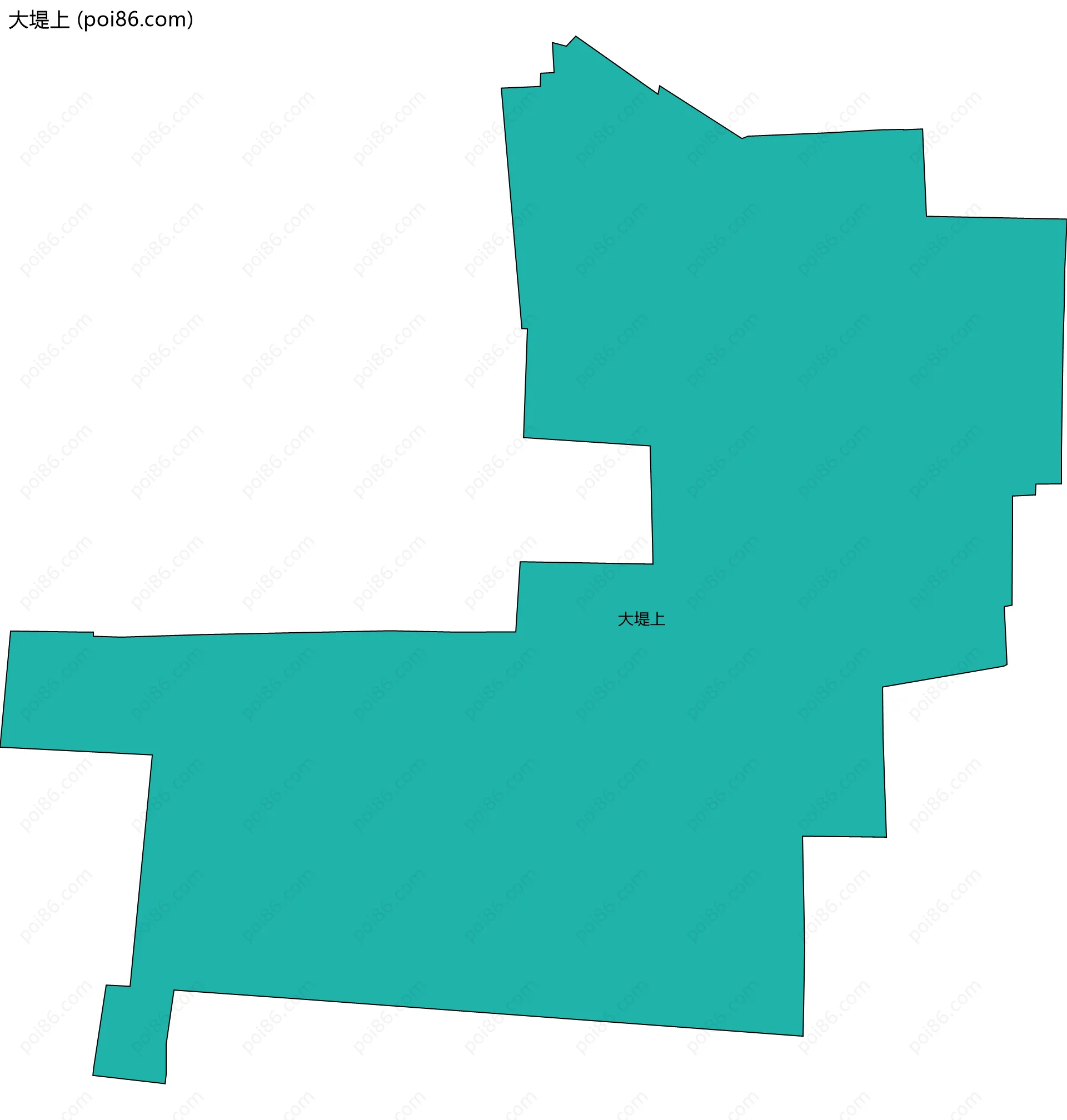 大堤上边界地图