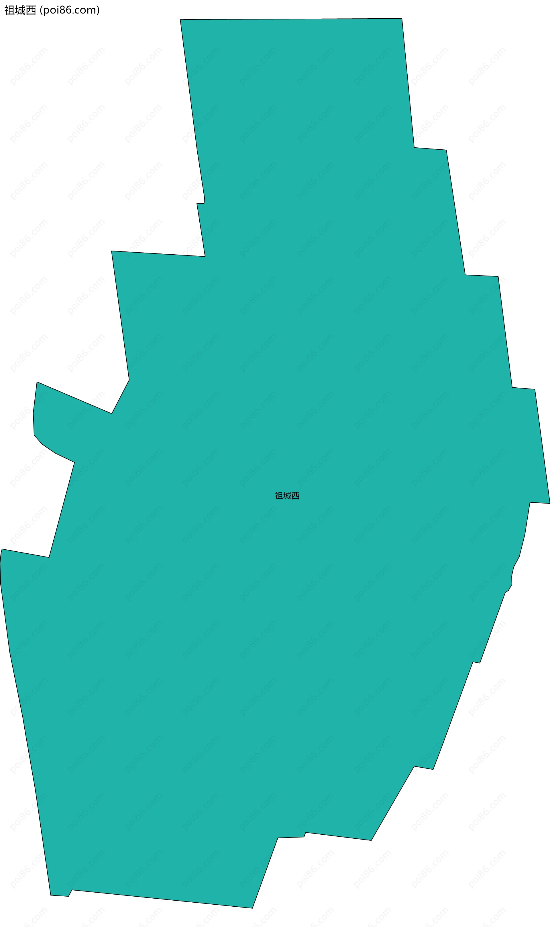 祖城西边界地图