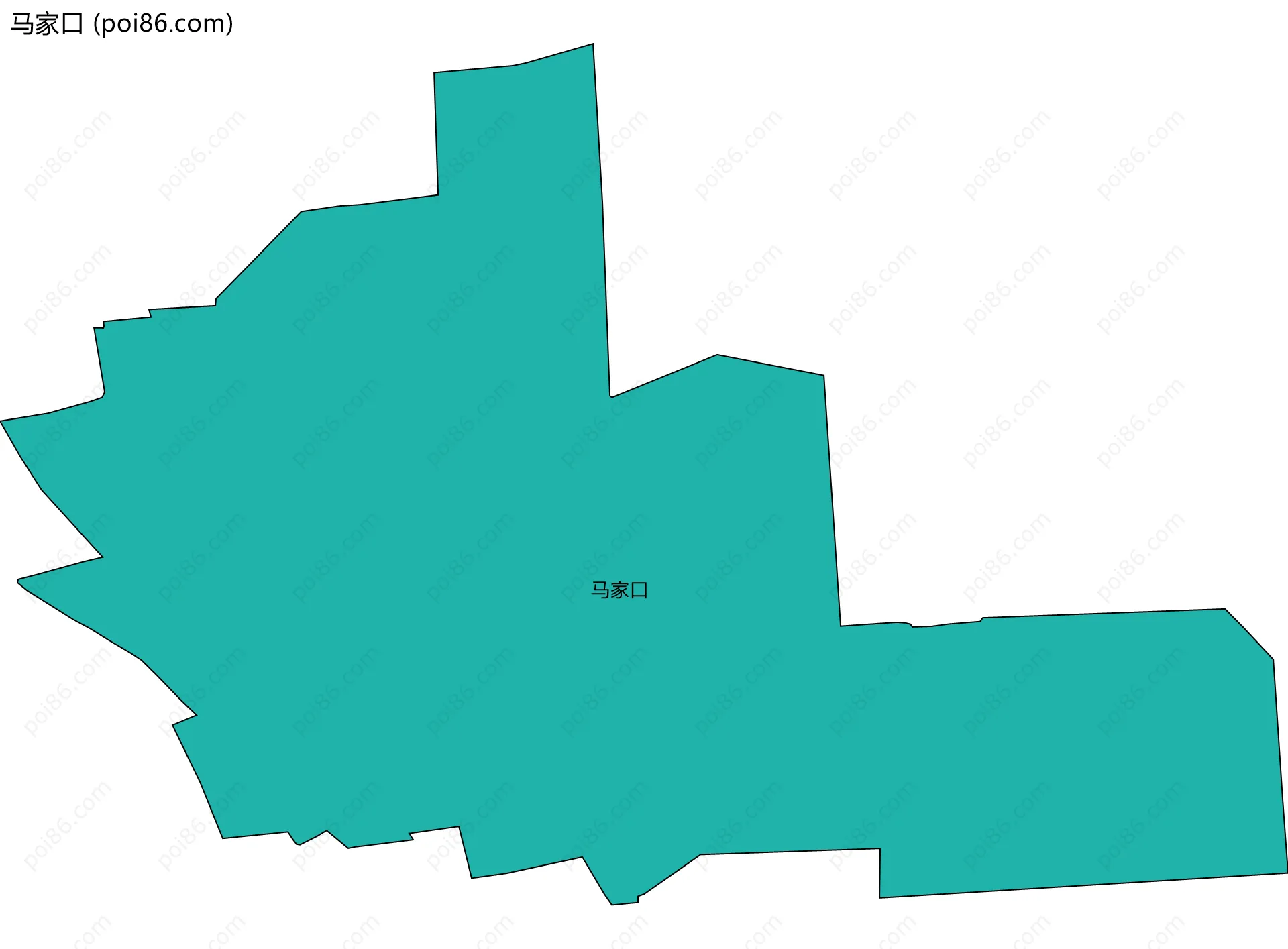 马家口边界地图