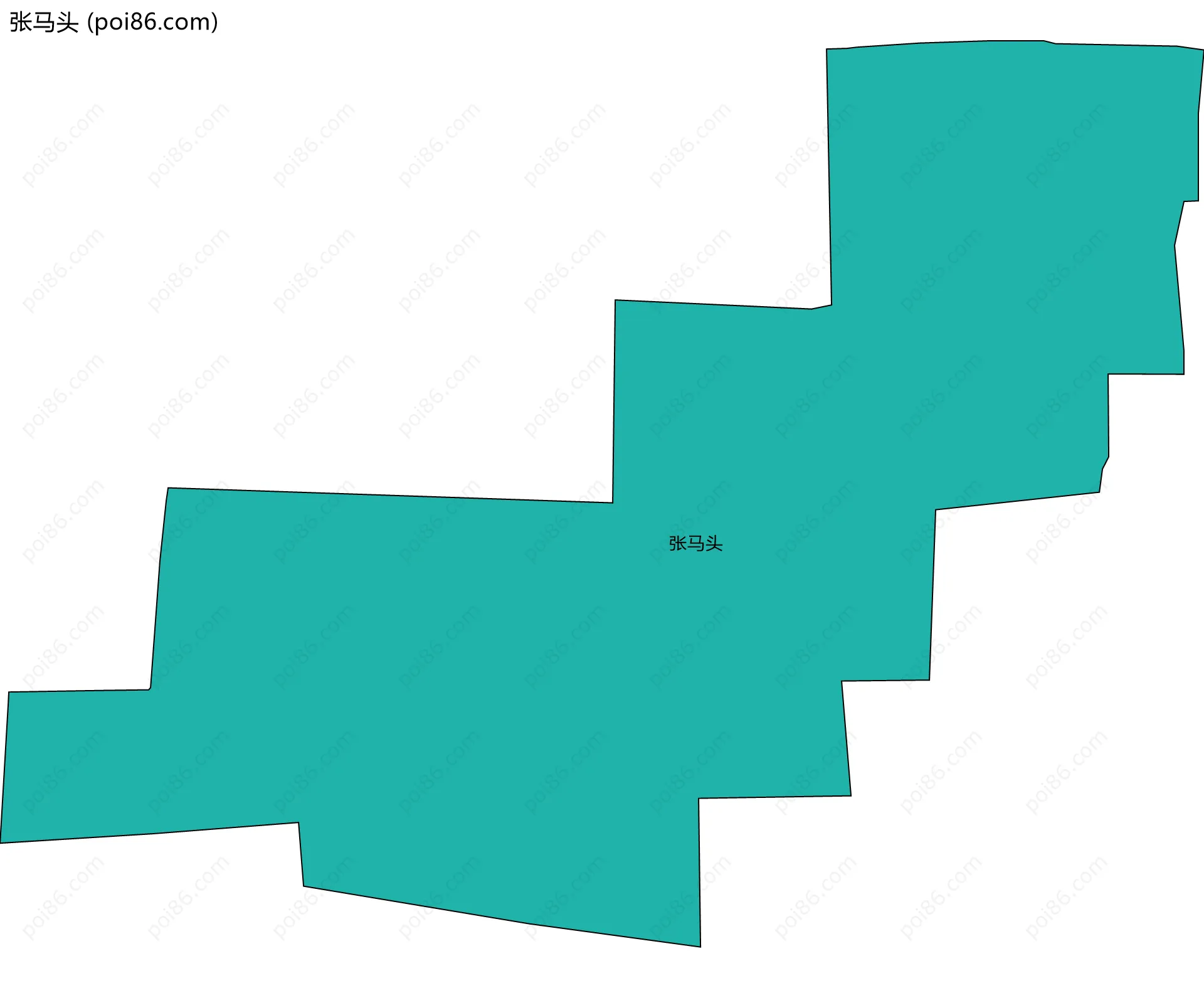 张马头边界地图