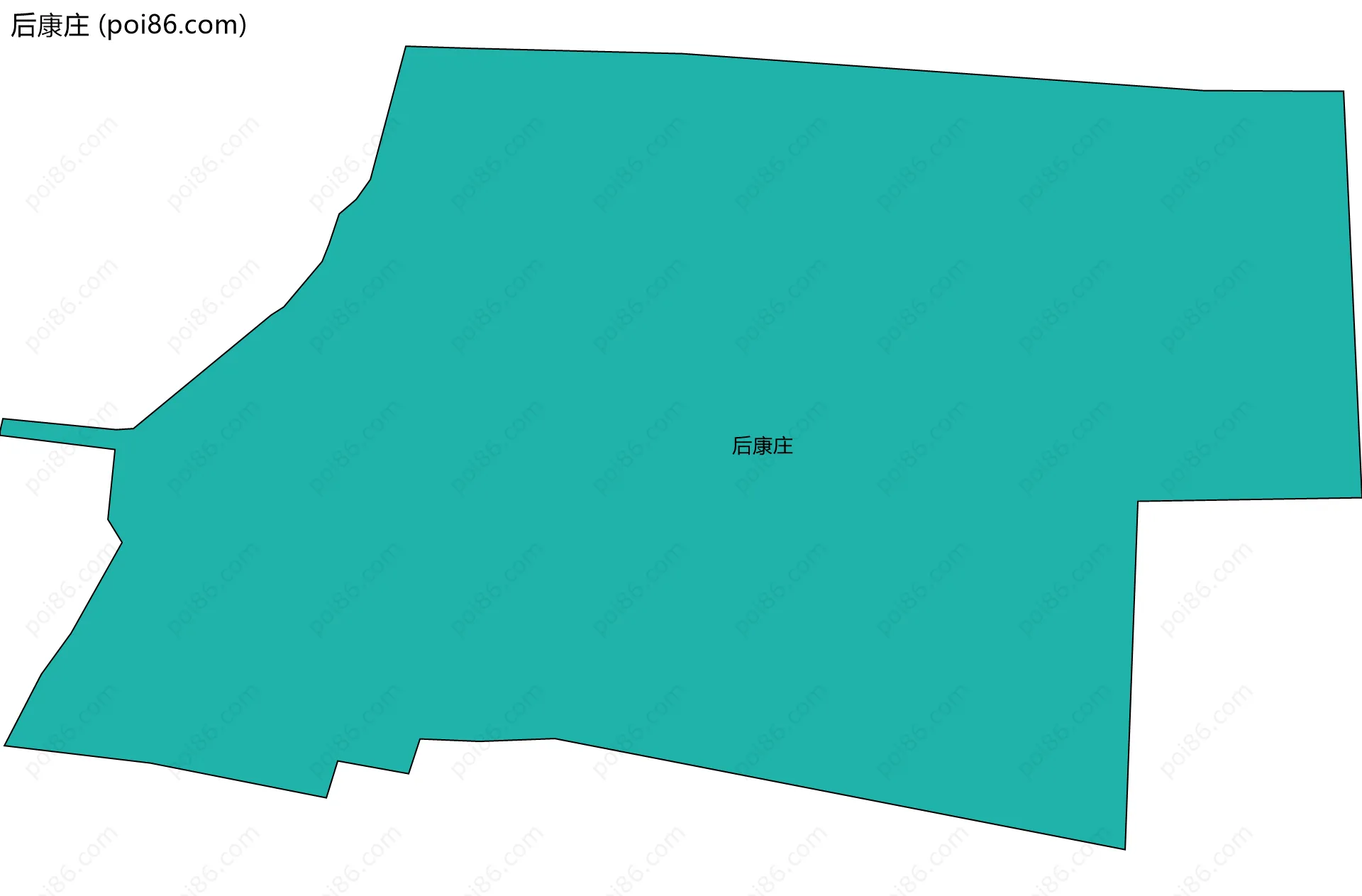 后康庄边界地图