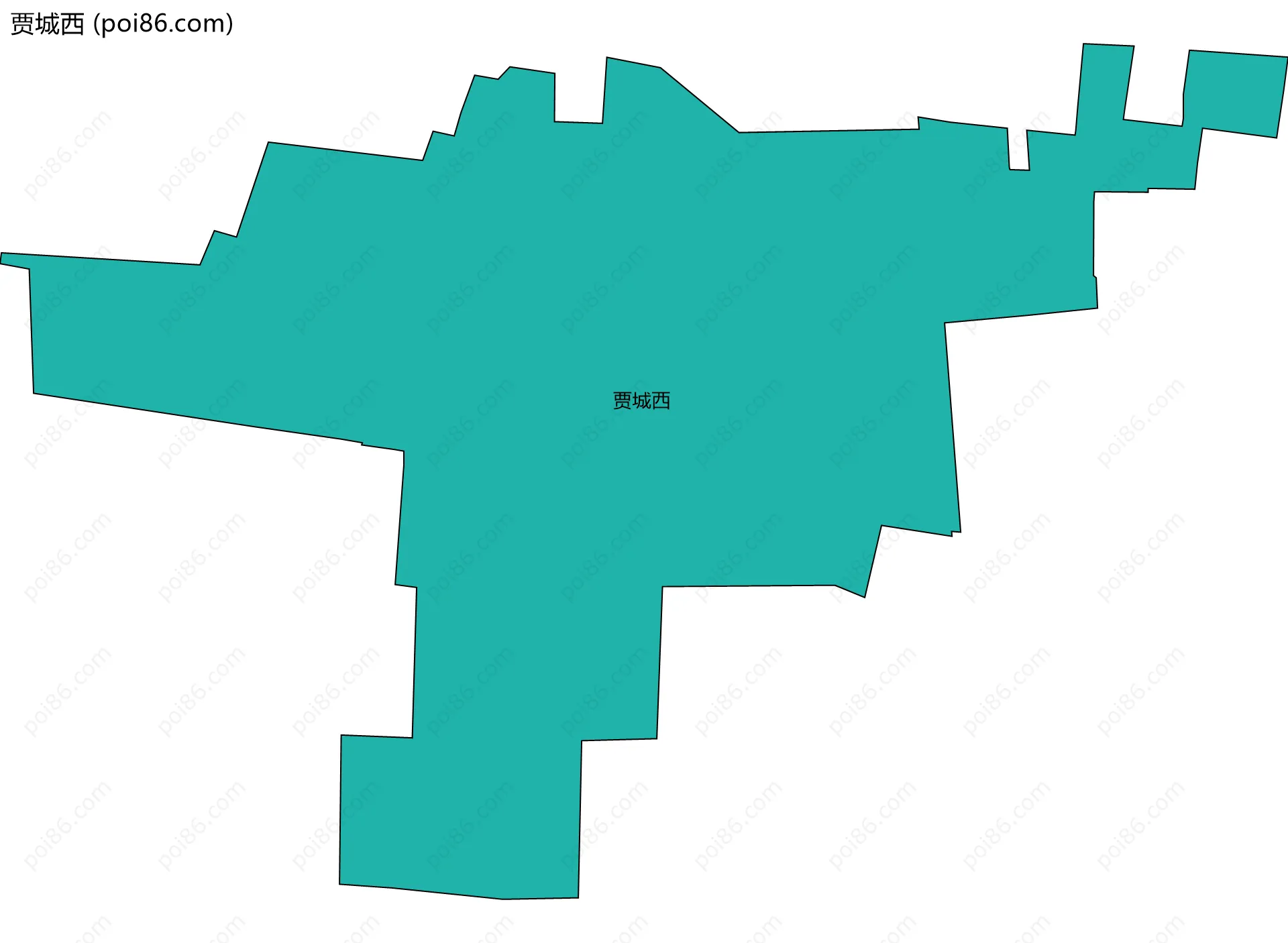 贾城西边界地图