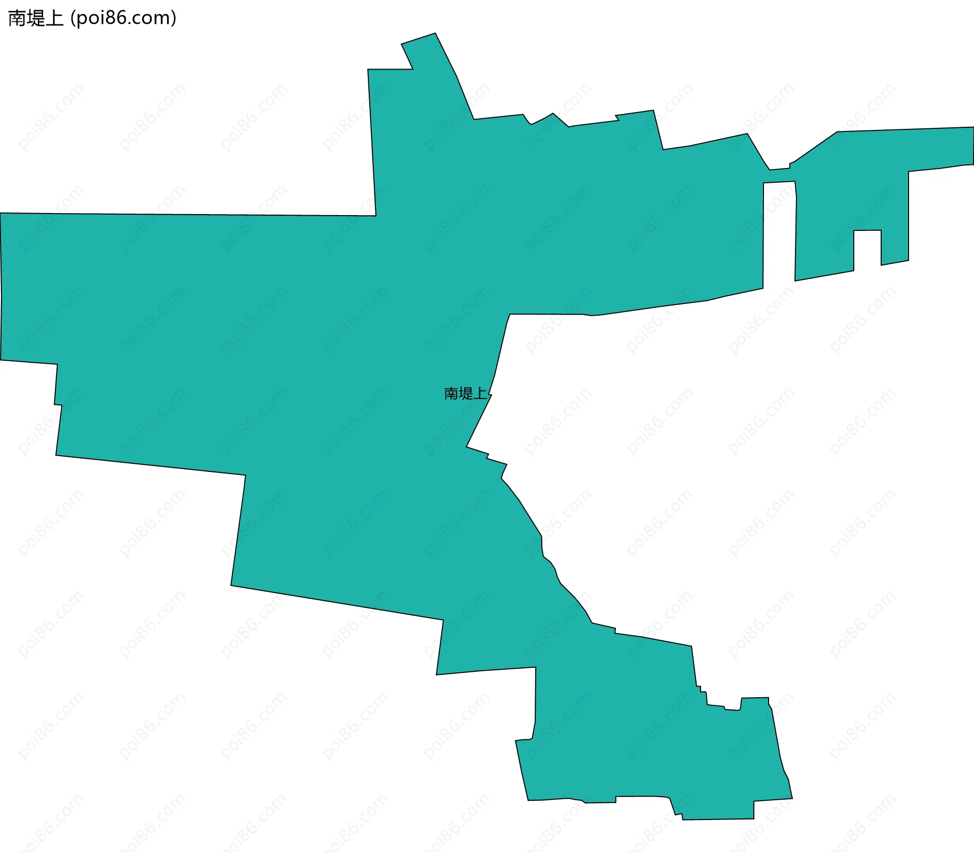 南堤上边界地图