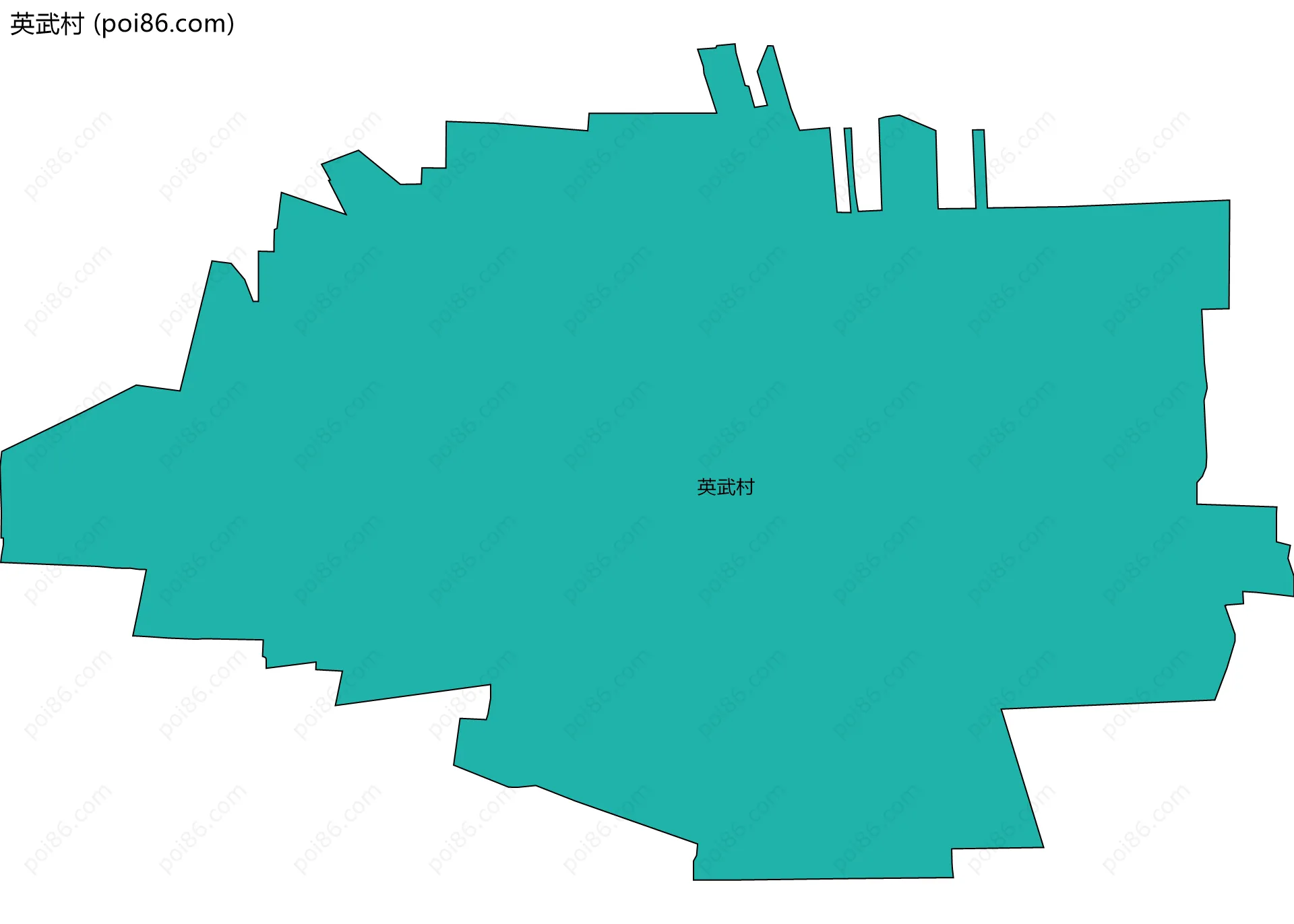 英武村边界地图