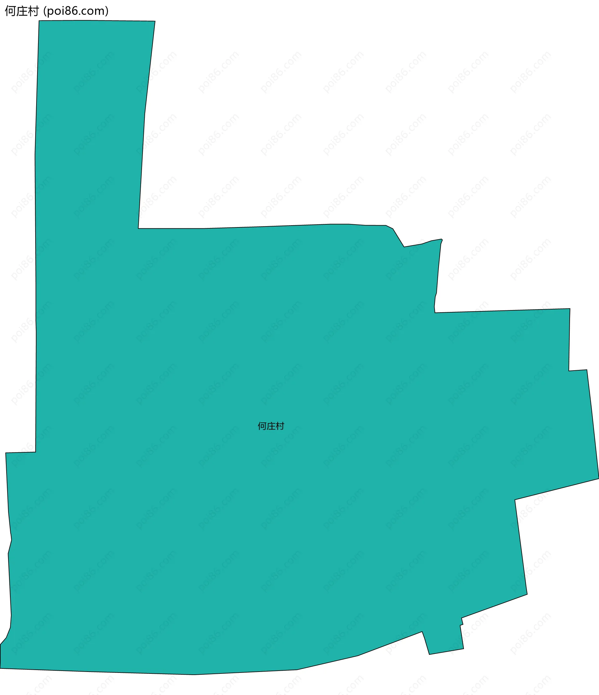 何庄村边界地图