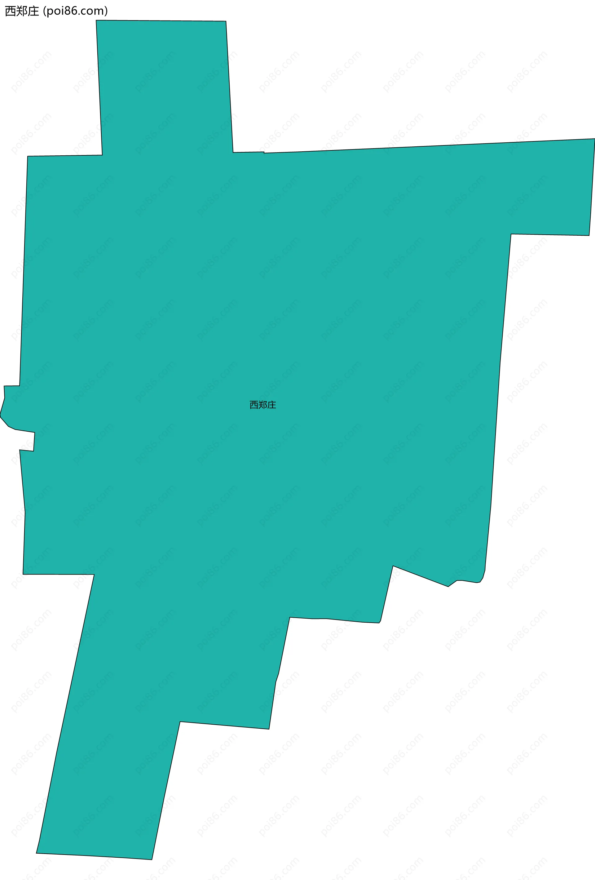 西郑庄边界地图