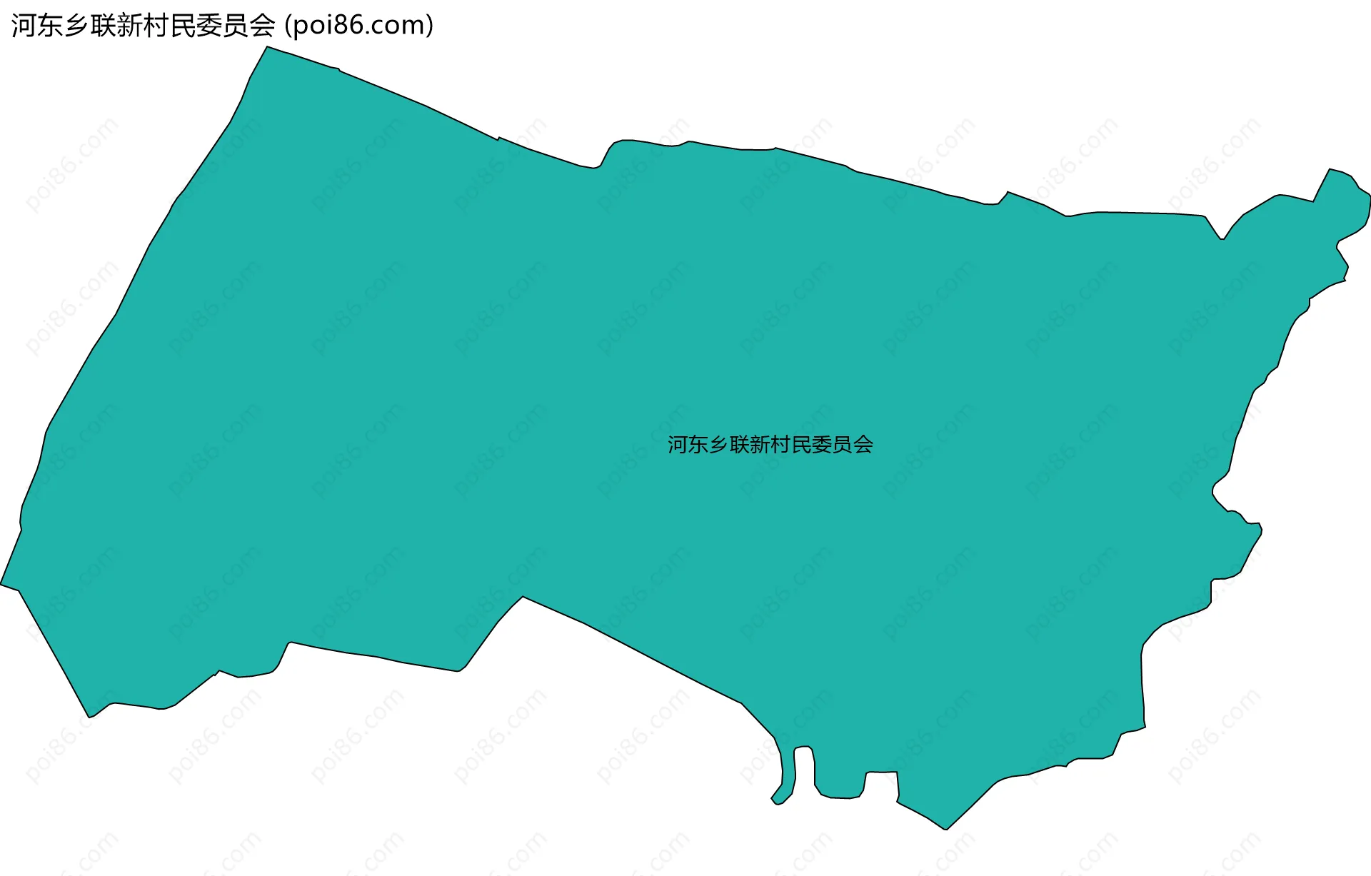河东乡联新村民委员会边界地图