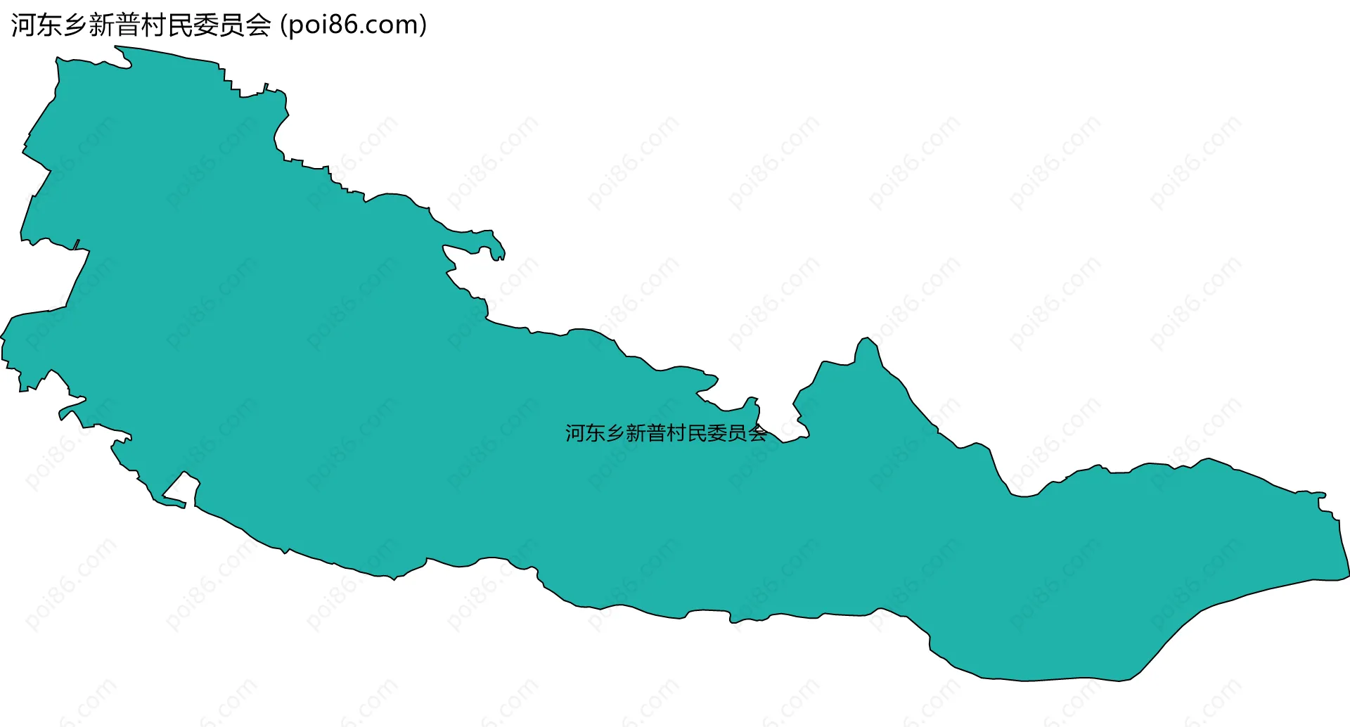 河东乡新普村民委员会边界地图