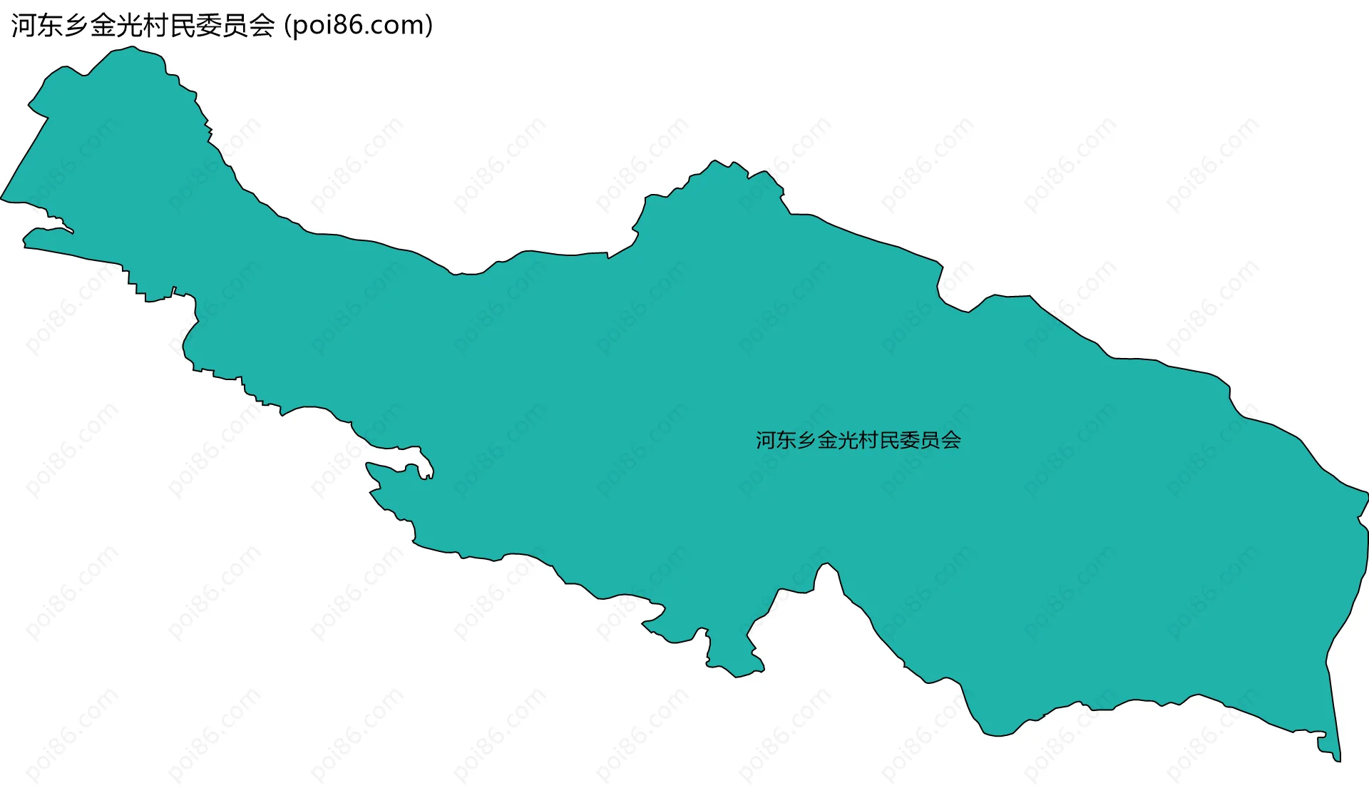 河东乡金光村民委员会边界地图