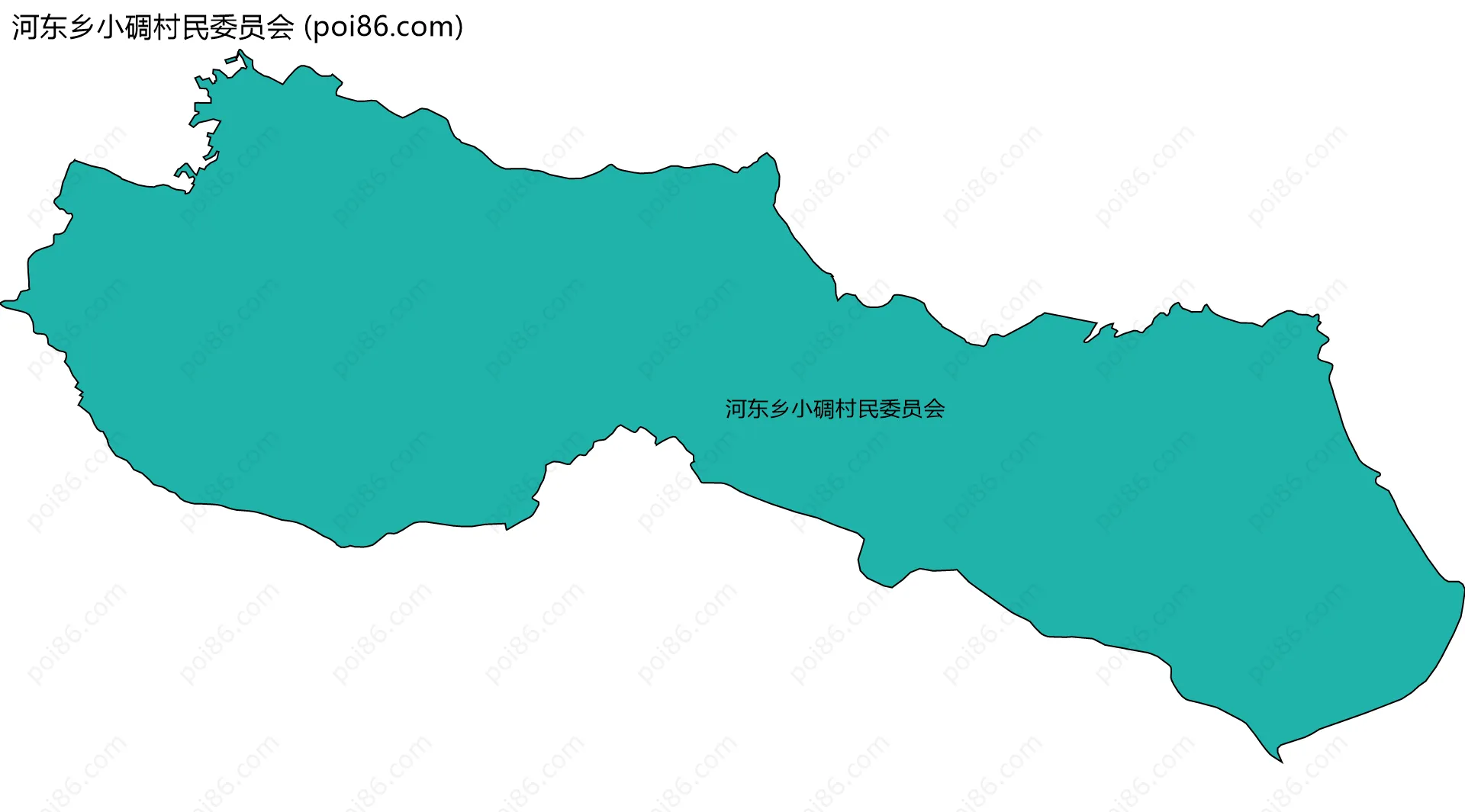 河东乡小碉村民委员会边界地图