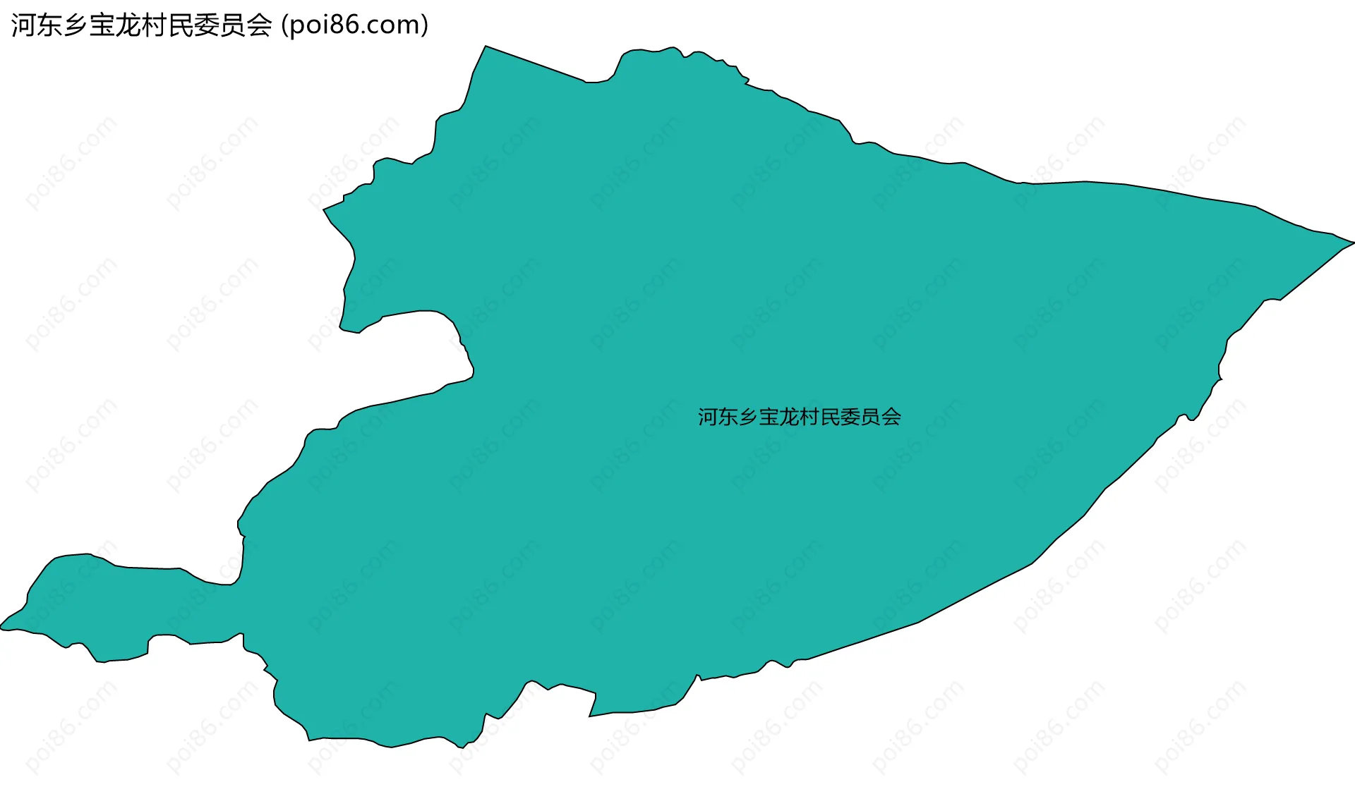 河东乡宝龙村民委员会边界地图