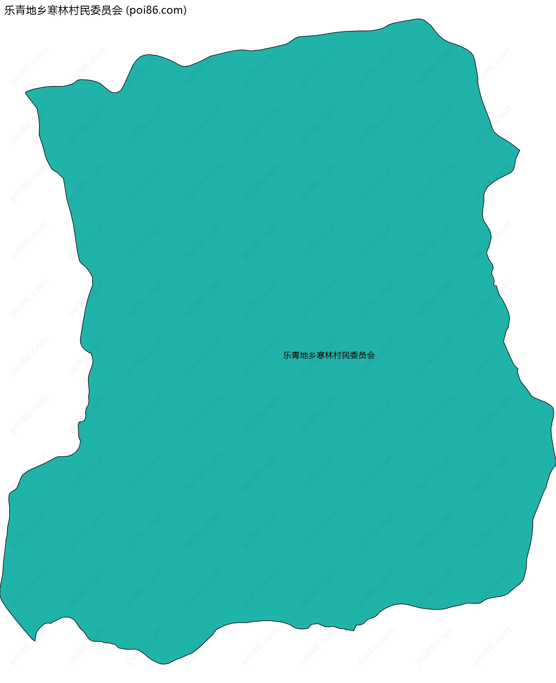 乐青地乡寒林村民委员会边界地图